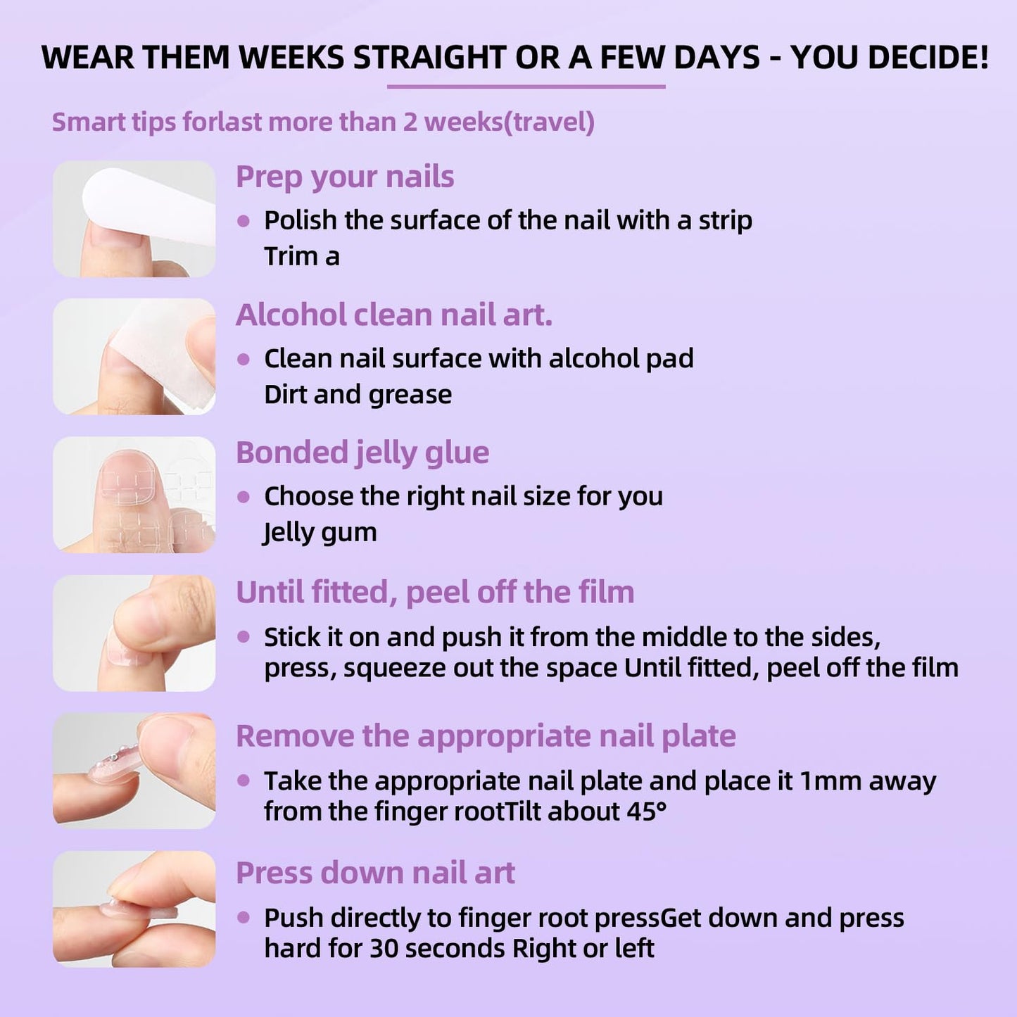10PCS Press on nails CS002