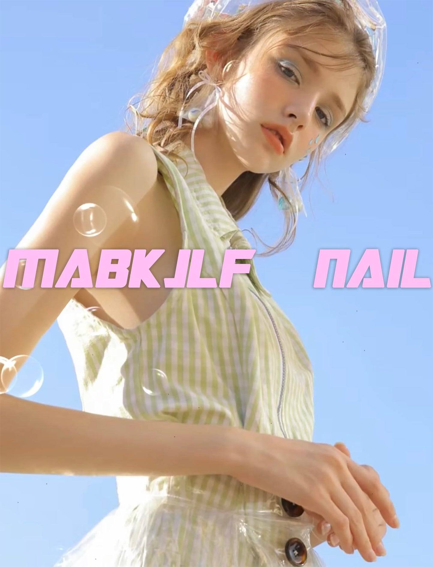 Press on Nails Extra Short Square MABKJLF French Tip Fake Nails Full Cover Glue on Nails Rhinestones False Nails White Acrylic Press on Nails Stick on Nails Artificial Nails for Women Girls 24 Pcs