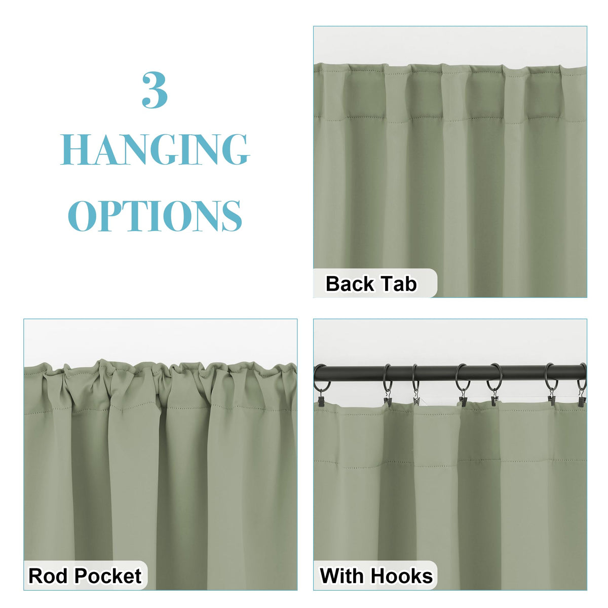Long Blackout Curtains for Living Room 95 inches Long (2 Count)