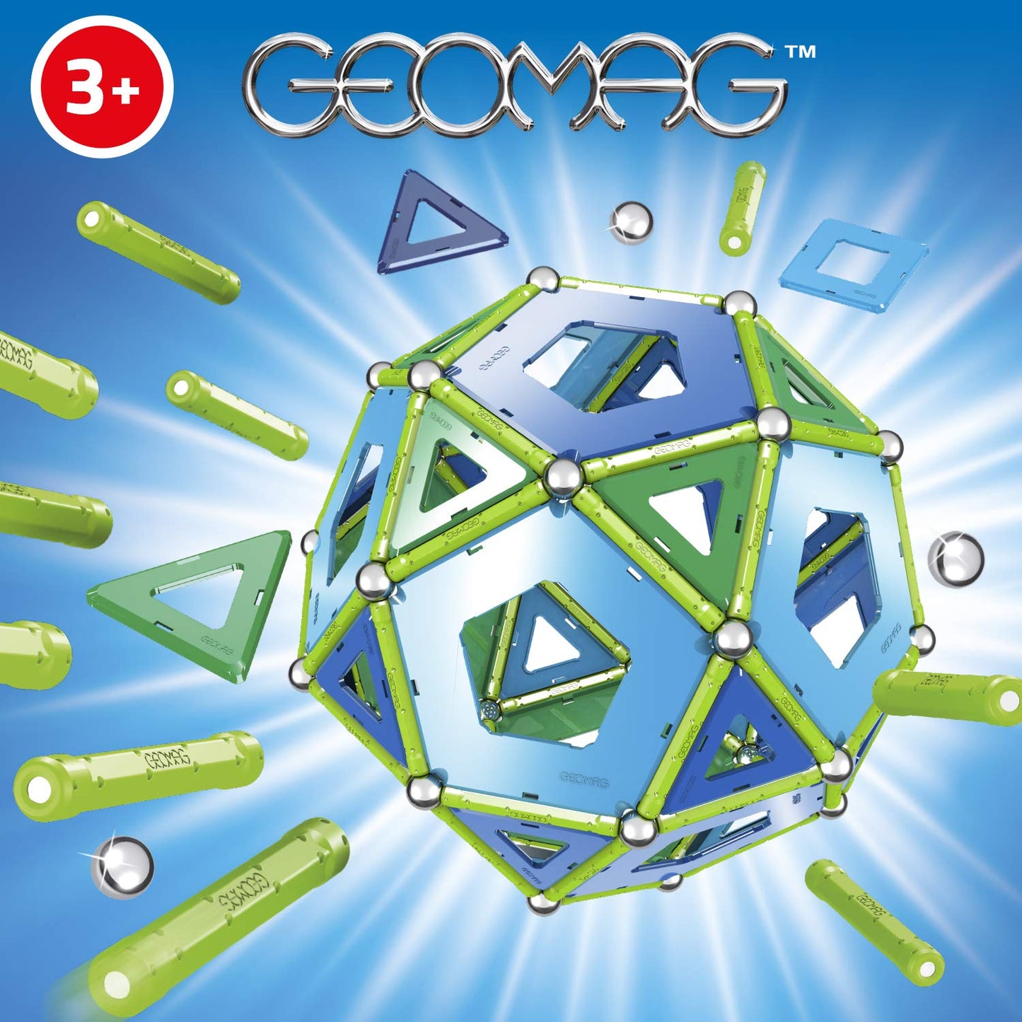 GEOMAG Magnetic Toys | Magnets for Kids | STEM-endorsed Educational Building Set for Creativity & Learning Fun | Swiss-made | Age 5+ PANELS 83-piece