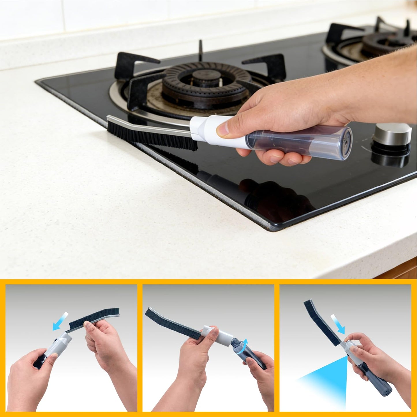 13Pcs Deep Crevice Cleaning Brush Set with Flashlight Gloves & Drain Brush - Dryer Vent Cup Lid Straw Gap Cleaning Tools Professional Cleaning Supplies