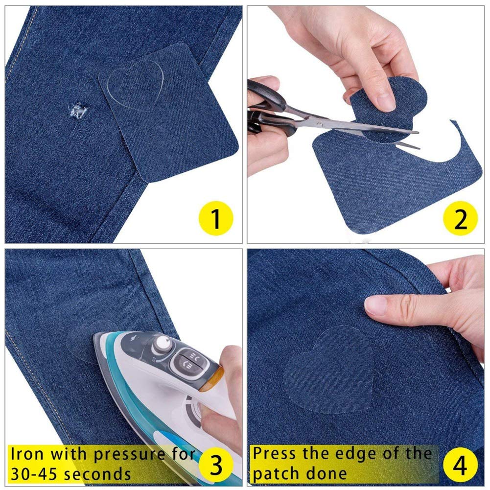 26pcs Rectangle Elbow Patch,Knee Iron on Patch Kit for Clothing Repair,Adhesive Fabric Applique for DIY Reinforcing Sweatshirt Denim Jean Jacket Decorative Accessory(Neon Yellow)