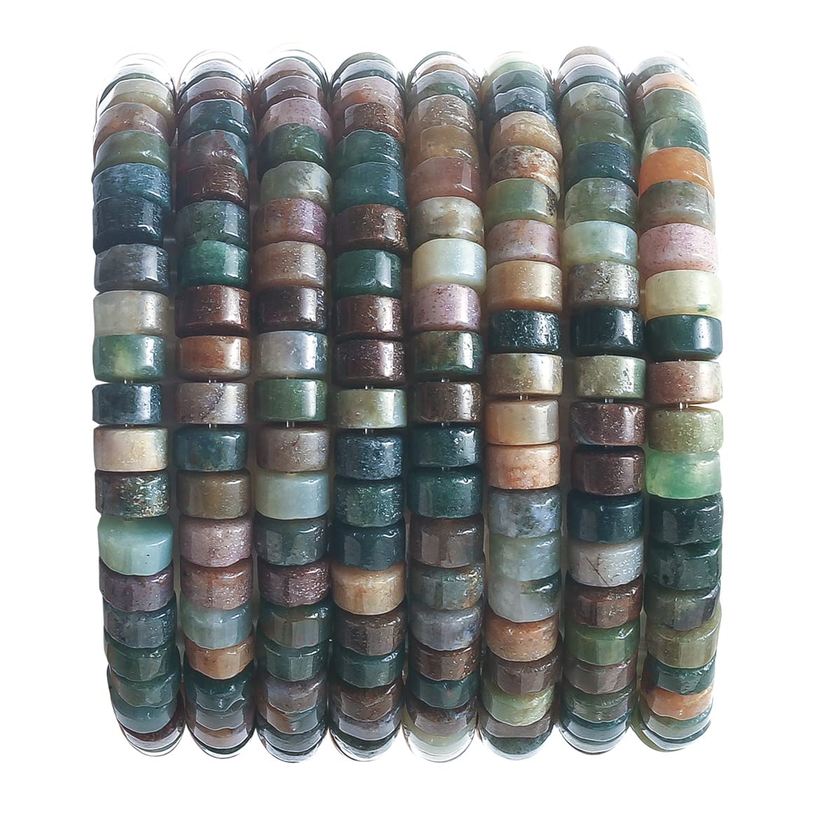 Natural Indian Agate Stone Spacer Beads 6x3mm 38cm/str Flat Round Loose Semi Gemstone Caps for Making Bracelets Necklace