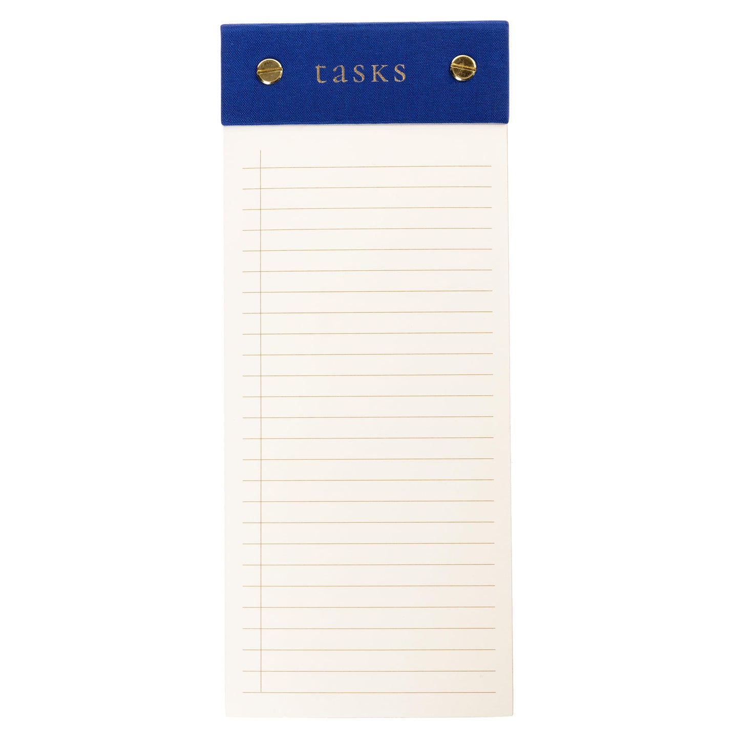 Graphique Post-Bound List Pad Luxe Collection, Perforated Sheets To-Do Notepad, Hardcover Binding, Gold Foil Embossing, 100 Pages, 4” x 9.75”, Colbalt Blue