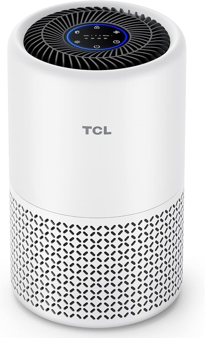 TCL Breeva A1C Air Purifier for Home, Bedroom, Up to 438 ft², Auto Mode, 3-Stage filtration, H13 True HEPA Filter, Smoke & Odor Blocker, Pre-Filter (A1C14W)