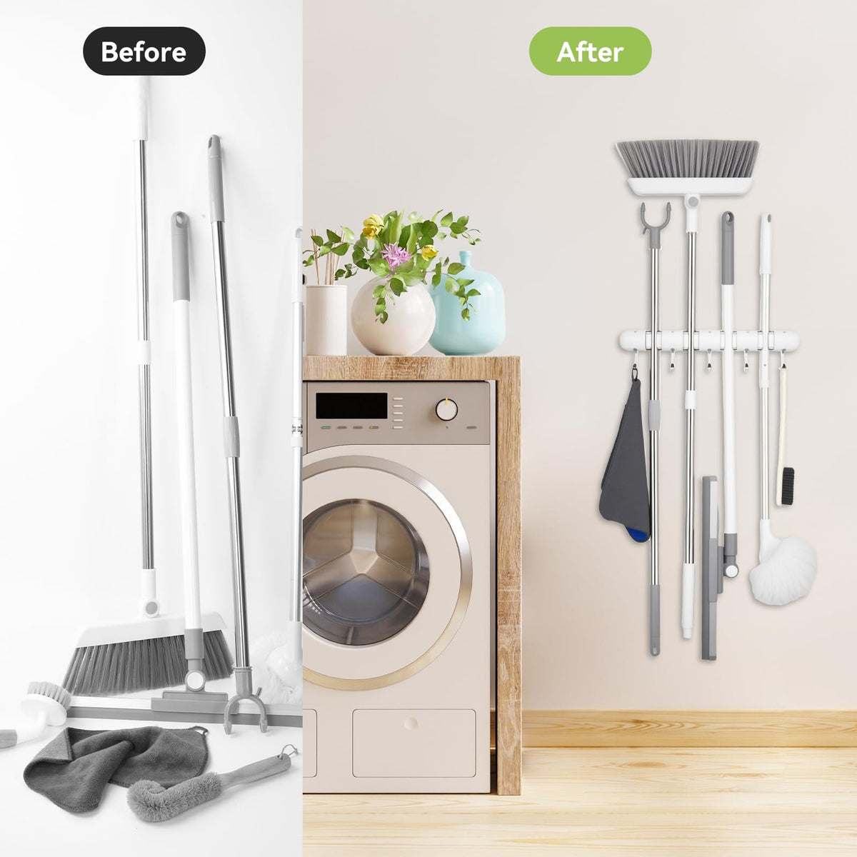Broom Holder Wall Mount