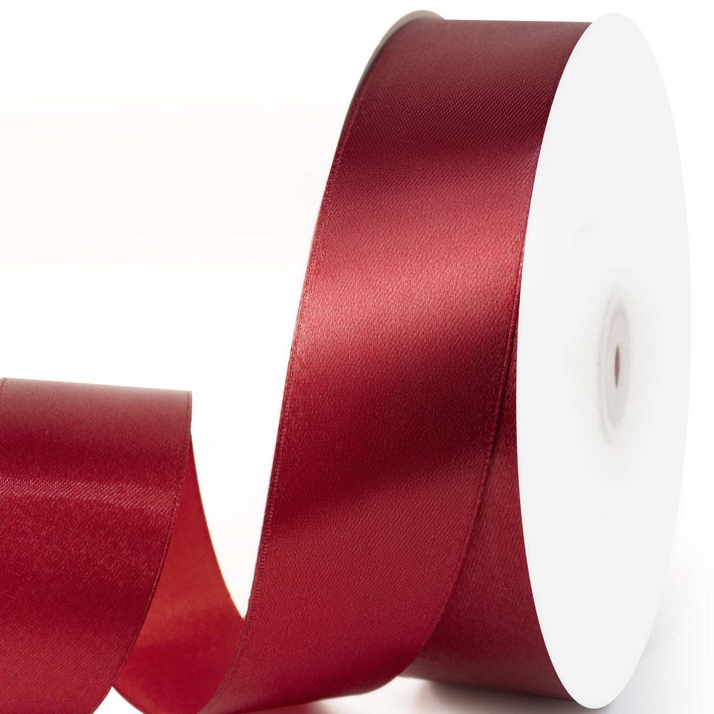 Quhora 1-1/2" x 100 Yards Satin Ribbon - Wide Silk Wine Red Ribbon with Spool - Ideal for Gift Wrapping, Floral Bouquets, Crafts, Wedding Party Decorations, Christmas and Sewing Projects