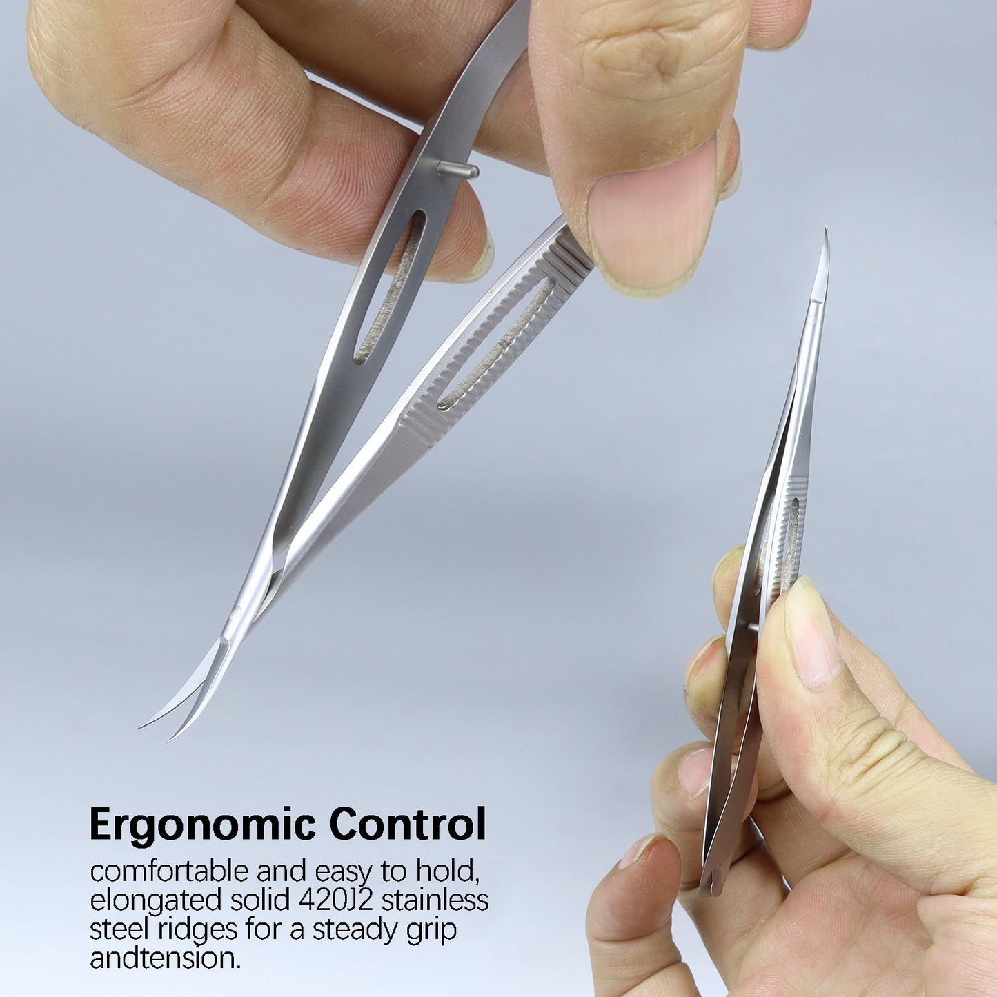 XGIZMOO Cuticle Scissors Extra Fine Curved Professional Ultra Sharp Precise Pointed Tip Cuticle Trimmer Cutter for Hang Nails and Dry Skin