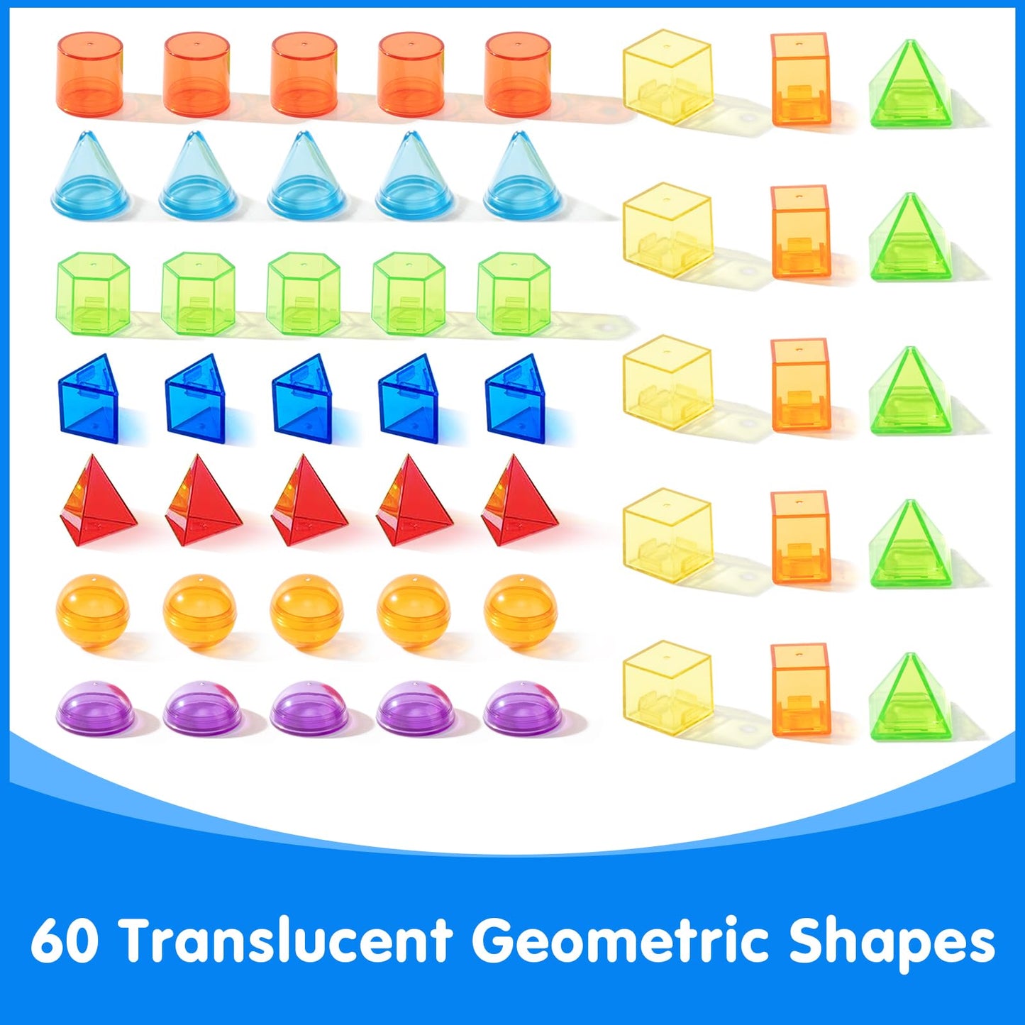 Odoorgames Light Box with Shapes & Cards Set – Light Table for Kids, Educational Toys for Tracing, Sensory Play & Early Learning (Cyan)