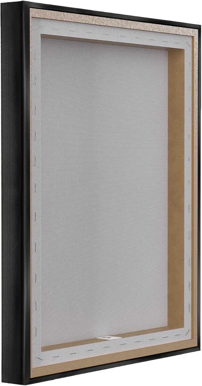 Stupell Industries Abstract Mindfulness Exercise Framed Floater Canvas Wall Art Design by Tim Parker, Black Floater Frame, 31 x 25