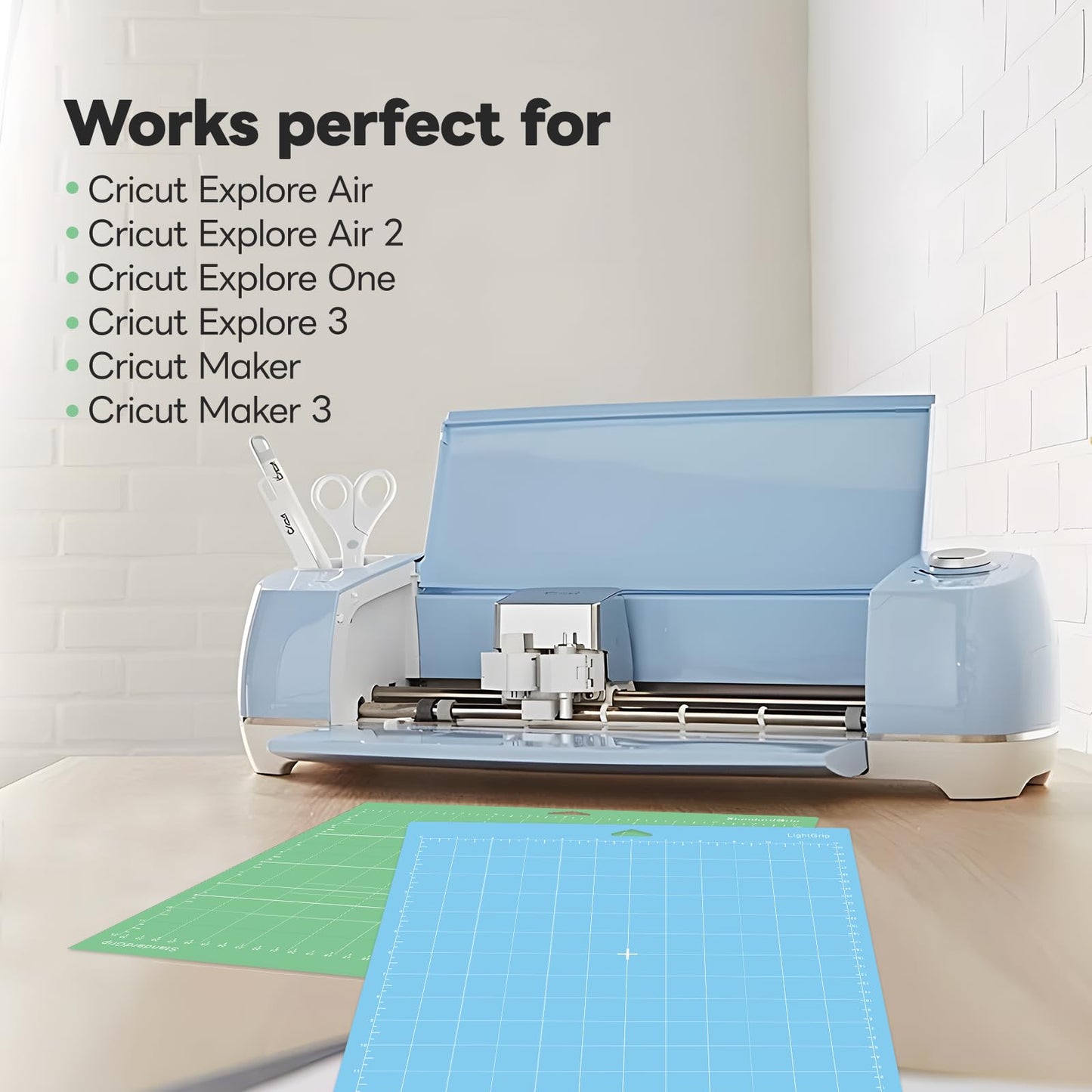 Cutting Mat for Cricut,12x12 inch 4 Pack Variety Cutting Mats (LightGrip,StandardGrip,StrongGrip,FabricGrip) Replacement Accessories for Cricut Maker 3/Maker/Explore 3/Air 2/Air/One