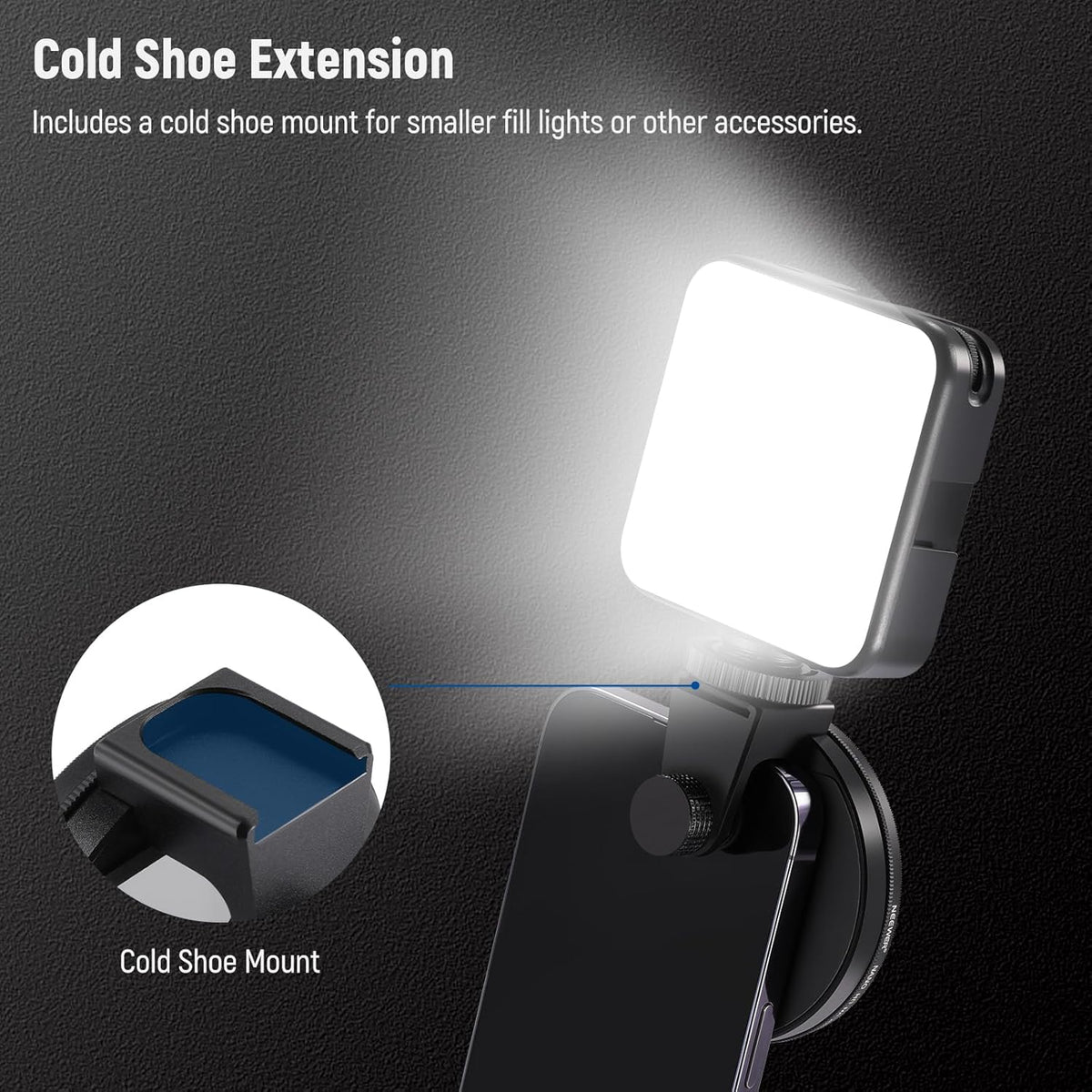 NEEWER CPL Filter for Phone, 67mm Camera Lens Polarizing Filter with Metal Cold Shoe Phone Clip Compatible with iPhone 16 15 Pro Max Plus 14 13 Pro Max Mini 12 11 X XS Max Samsung Galaxy, FL-27