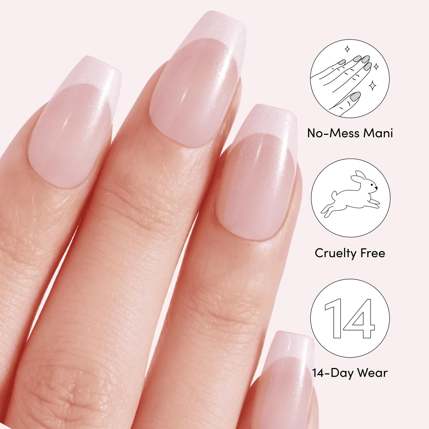 Dashing Diva Magic Press Premium Nail Bundle - Glazed French Collection - Press On Nails - Glaze Coffin & Dipped - Long Lasting Gel - Lasts Up to 7 Days - 2 Sets