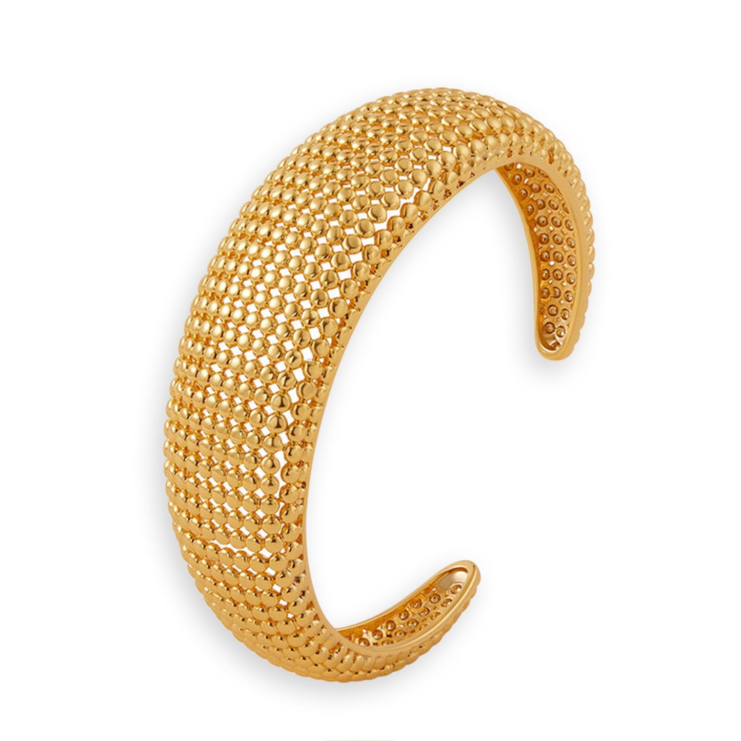 BXDA Gold Plated Hollowed Cuff Bangle Bracelet for Women, Trendy Handmade Chunky Stackable Open Bracelets Summer Fashion Jewelry Gift