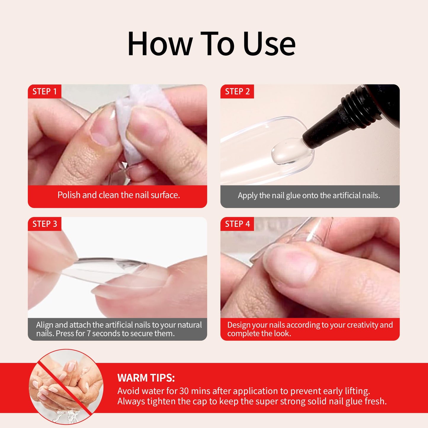 Semi Solid Nail Glue 10ml 2 Pack for Press On Nails with 10ml Remover Kit Nail Tips Glue Gel - No Lamp Needed Quick Drying Long Lasting 30+ Days for Fake Acrylic Nails