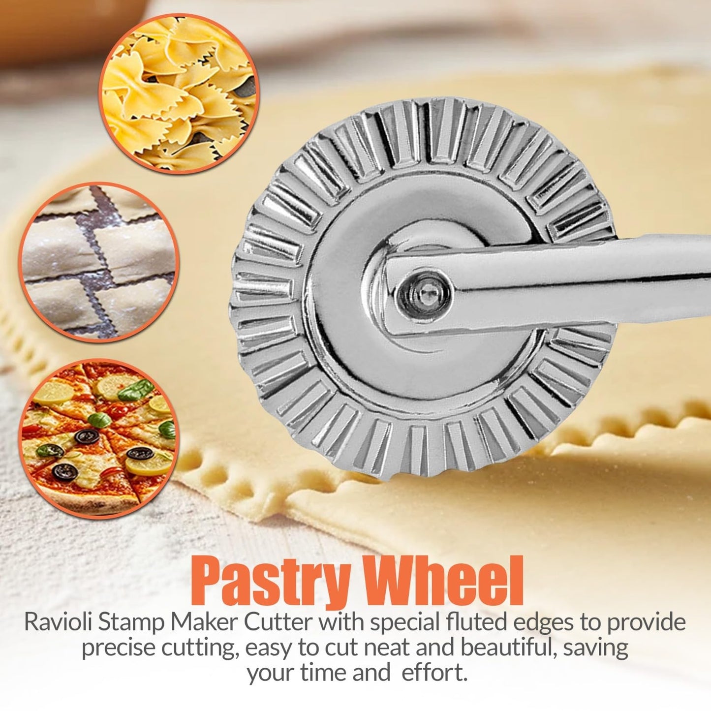 Ultimate Ravioli Maker Press & Dumpling Maker Kit - 10-Hole Ravioli Mold, Pasta Roller, Pastry Wheel & Pierogi Press - Stainless Steel Empanada Maker Machine & Pasta Making Tools for Kitchen (Square)
