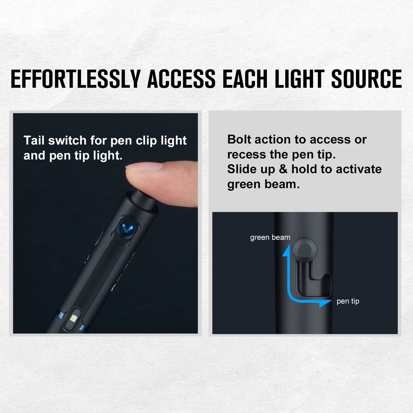 OLIGHT O'Pen Glow EDC Pen Light, 120 Lumens Rechargeable Pen Flashlight with Green Beam, Portable Writing Pen for Presentation, Office, Inspection, Outdoor Use, Professional Gift(Black)