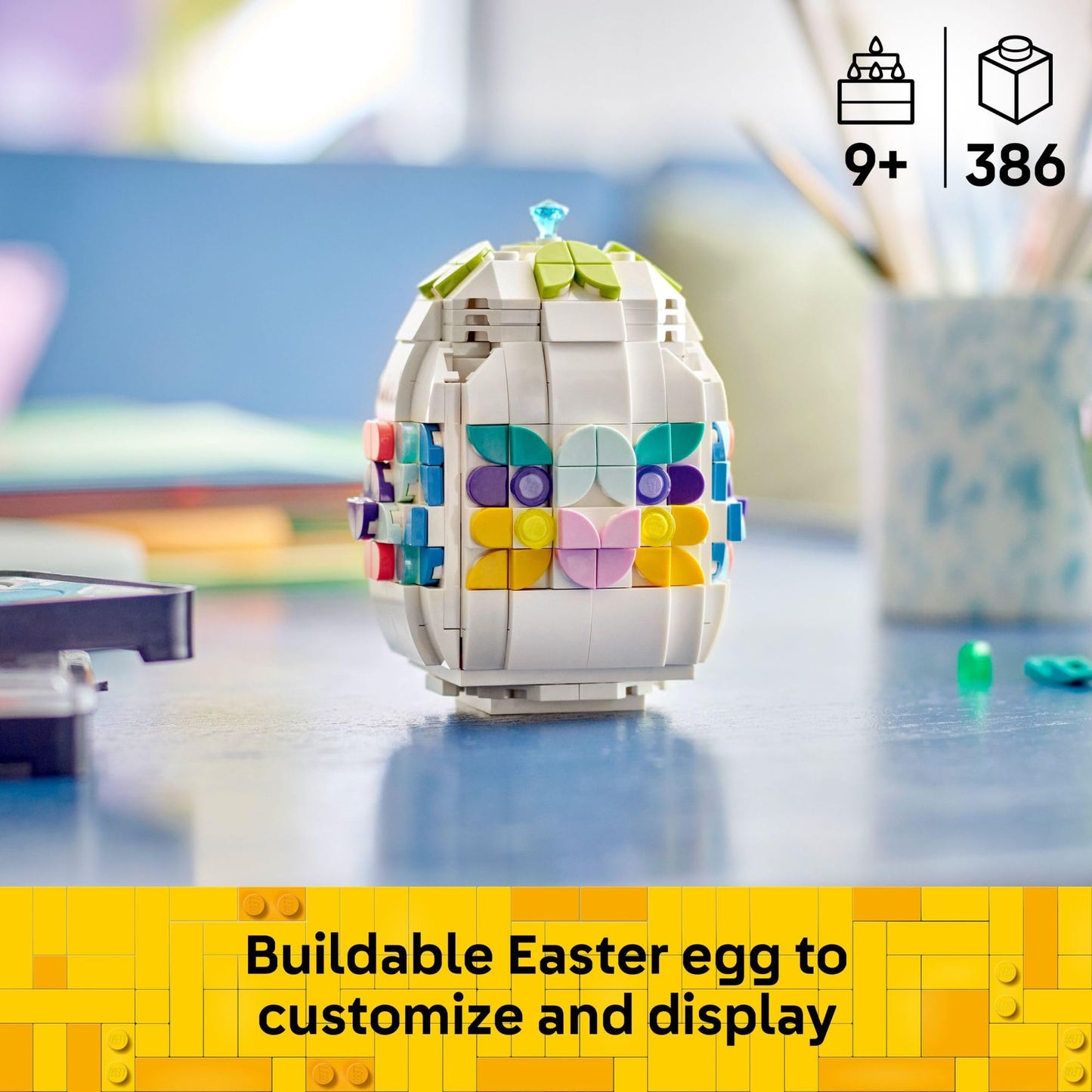 LEGO Decorative Easter Egg Building Toy for Girls & Boys - Springtime Craft Activity for Kids, Ages 8+ - Basket Stuffer or Gift Idea for Easter, Birthdays, & Special Occasions - 40816