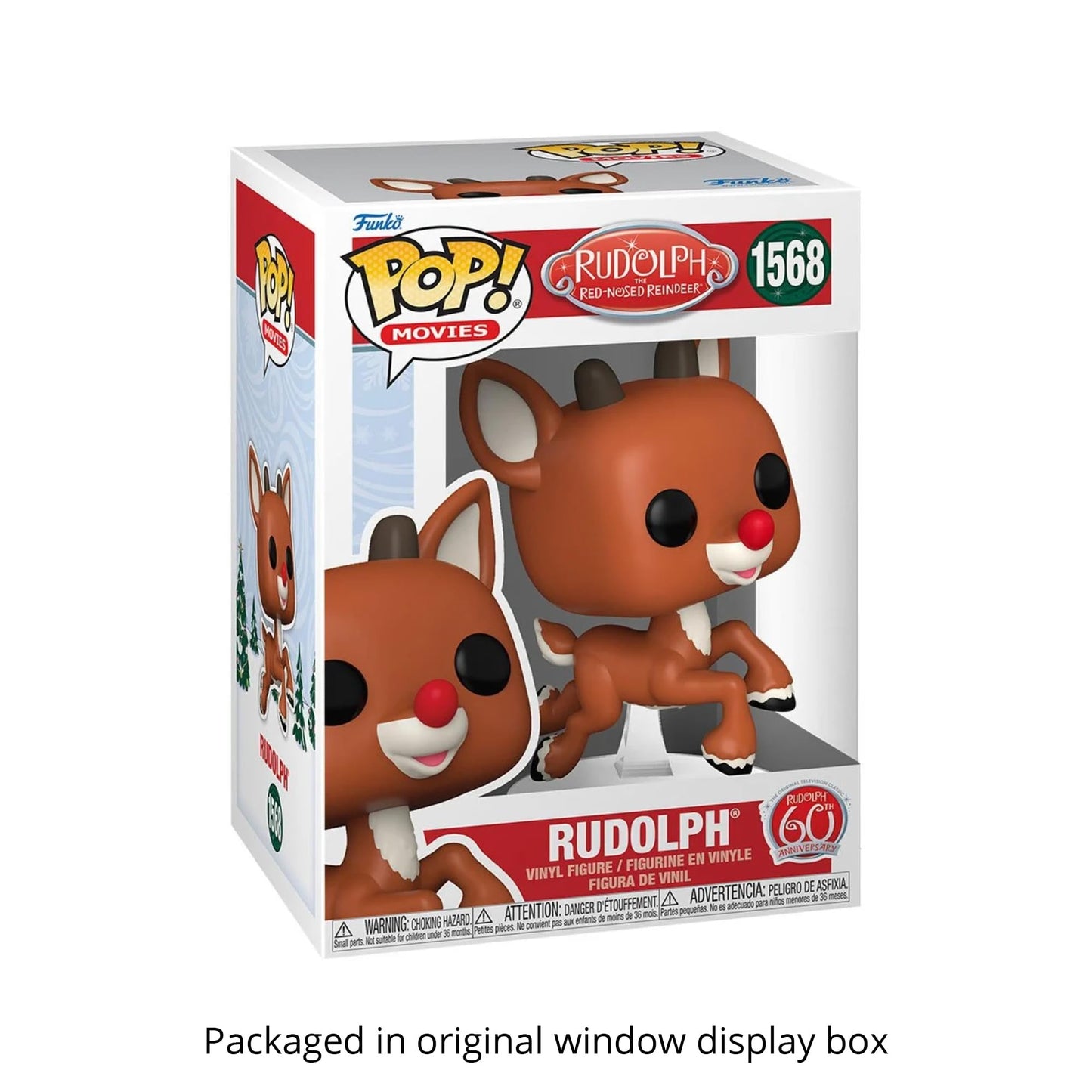 Blue Salamander Emporium Protective Case Bundle – Includes Rudolph (Flying) #1568 Vinyl Figure, Collectible Gift Idea