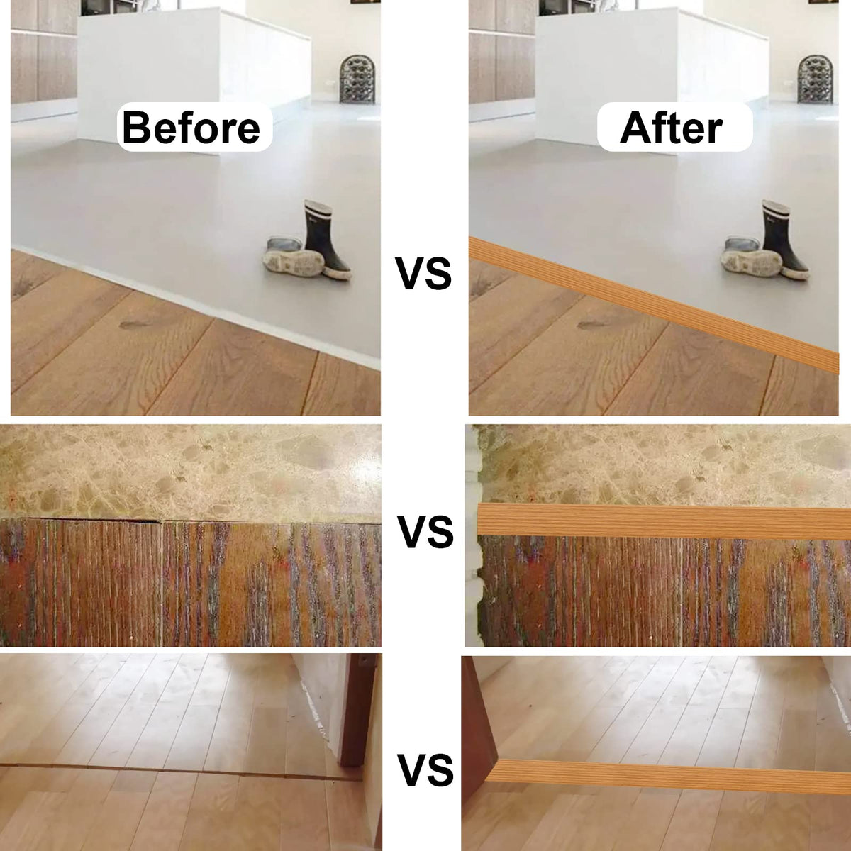 Floor Door Flat Transition Strip & Self Adhesive Vinyl Edge Trim