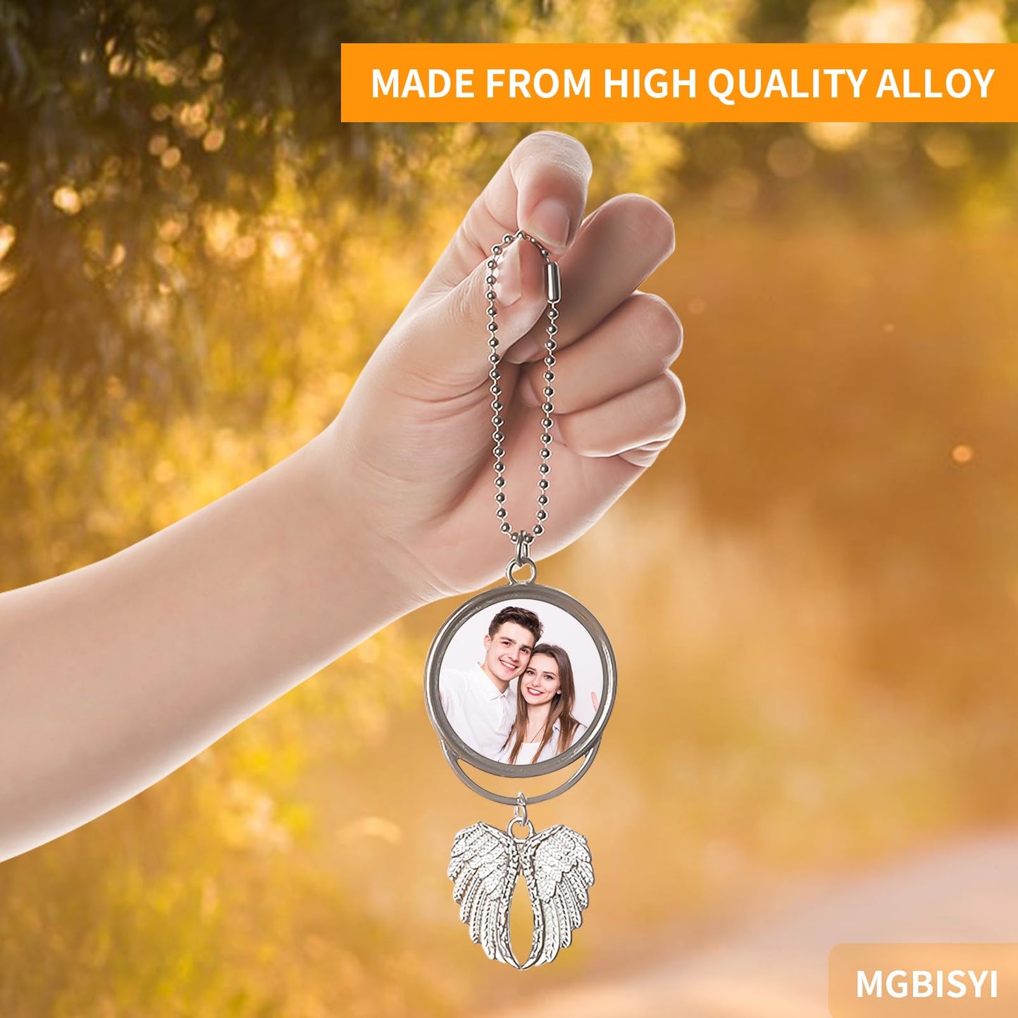 MGBISYI 12 PCS Double-Sided Metal Sublimation Keychain Blanks, DIY Sublimation Printing Blanks for Car Hanging Ornaments, Christmas Gift Craft Supplies, Sublimation Ornament Blanks