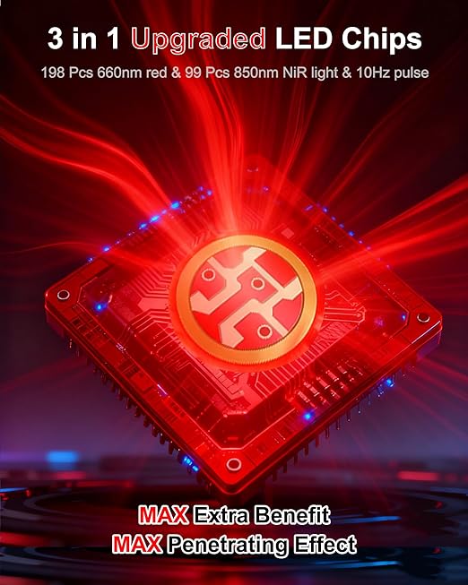 Red Light Therapy for Foot Ankle Pain Relif, Near Infrared Light Therapy Shoe with Timer, 3-in-1 Chips & 99 Red Light Feet Therapy Wrap for Feet Ankle Heel Joint Comfort