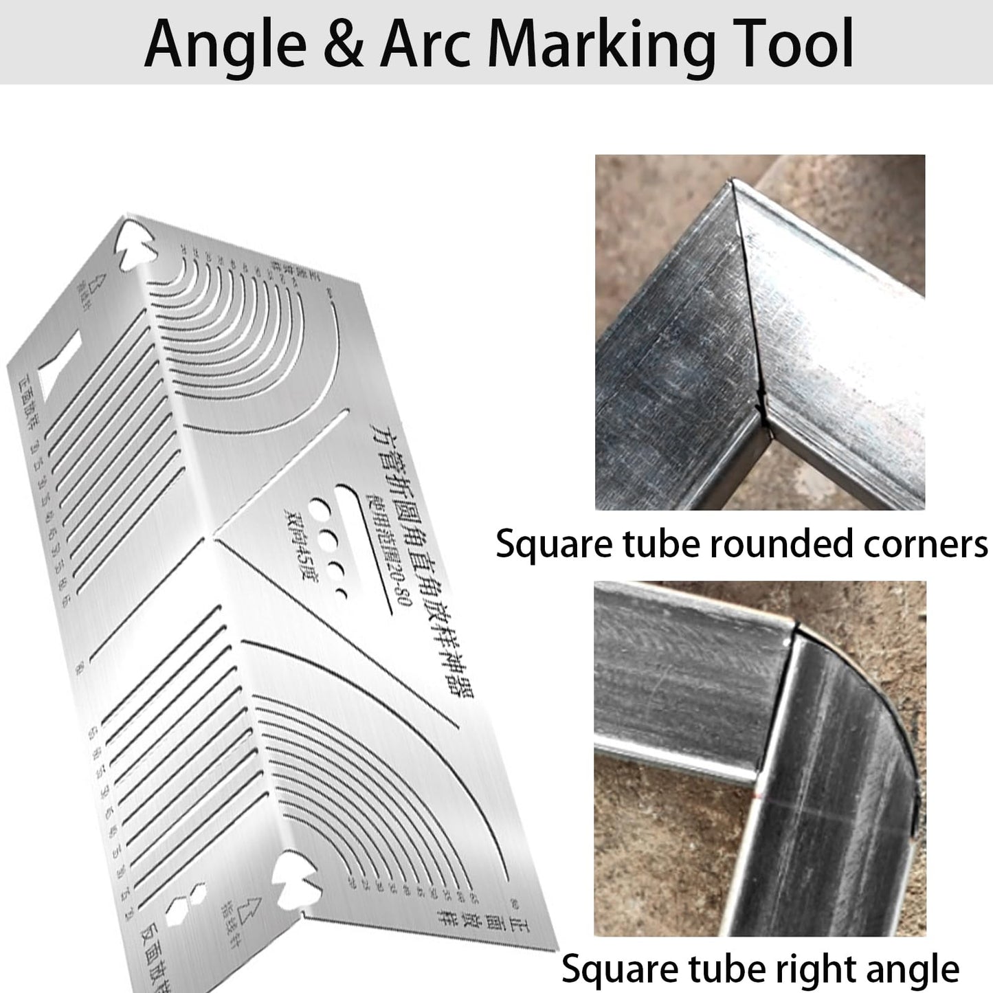 Diliwadu 3Pack Angle and Arc Marking Tool Metal Scribe Tool, Adjustable Linear Arc Dual-Purpose Scriber Metal Marking Tool for Pipe Tube Bending