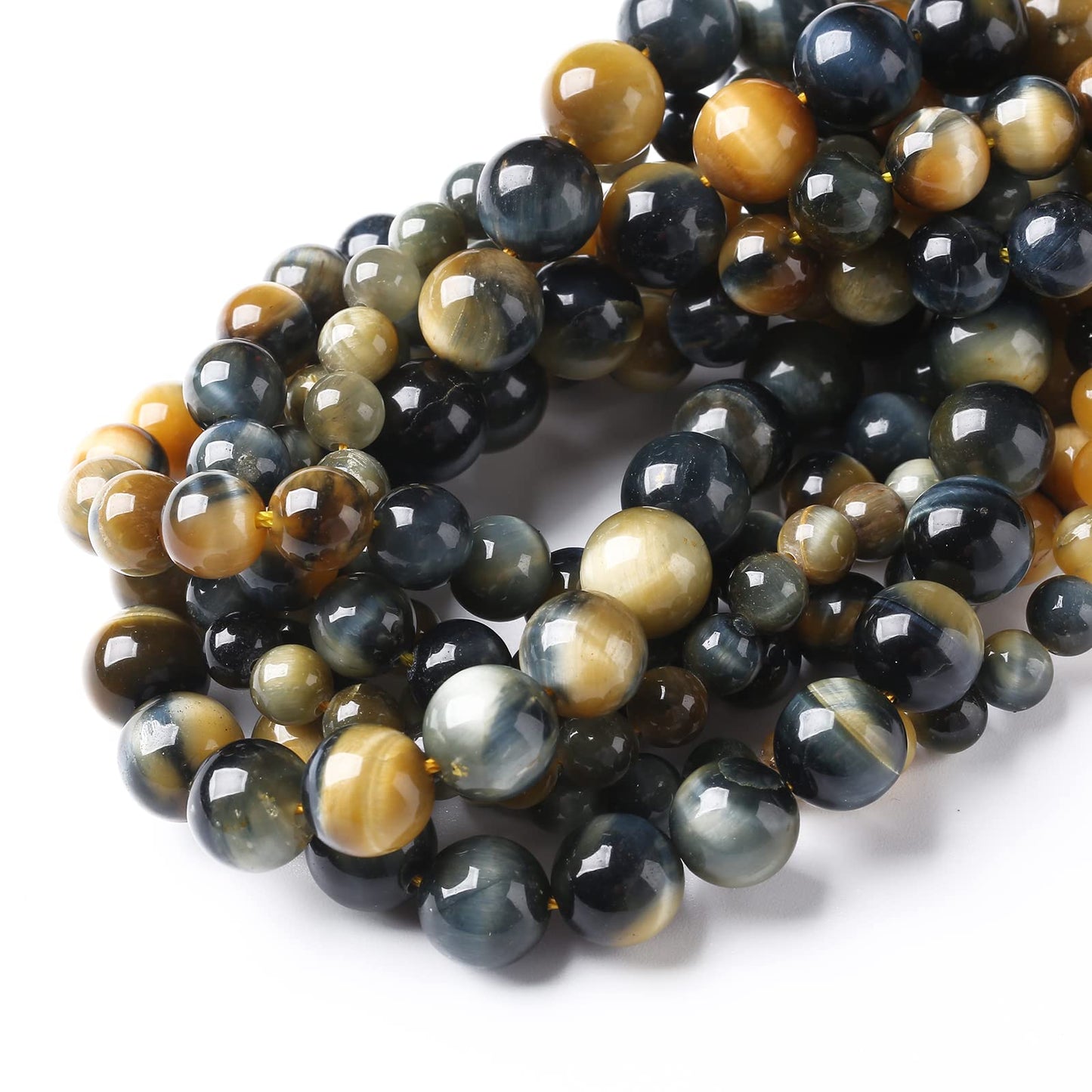 36PCS 10MM AAA Dreamlike Tiger Eye Stone Beads Natural Gemstone Bead Crystal Healing Energy Jewelry Making DIY 15 inches