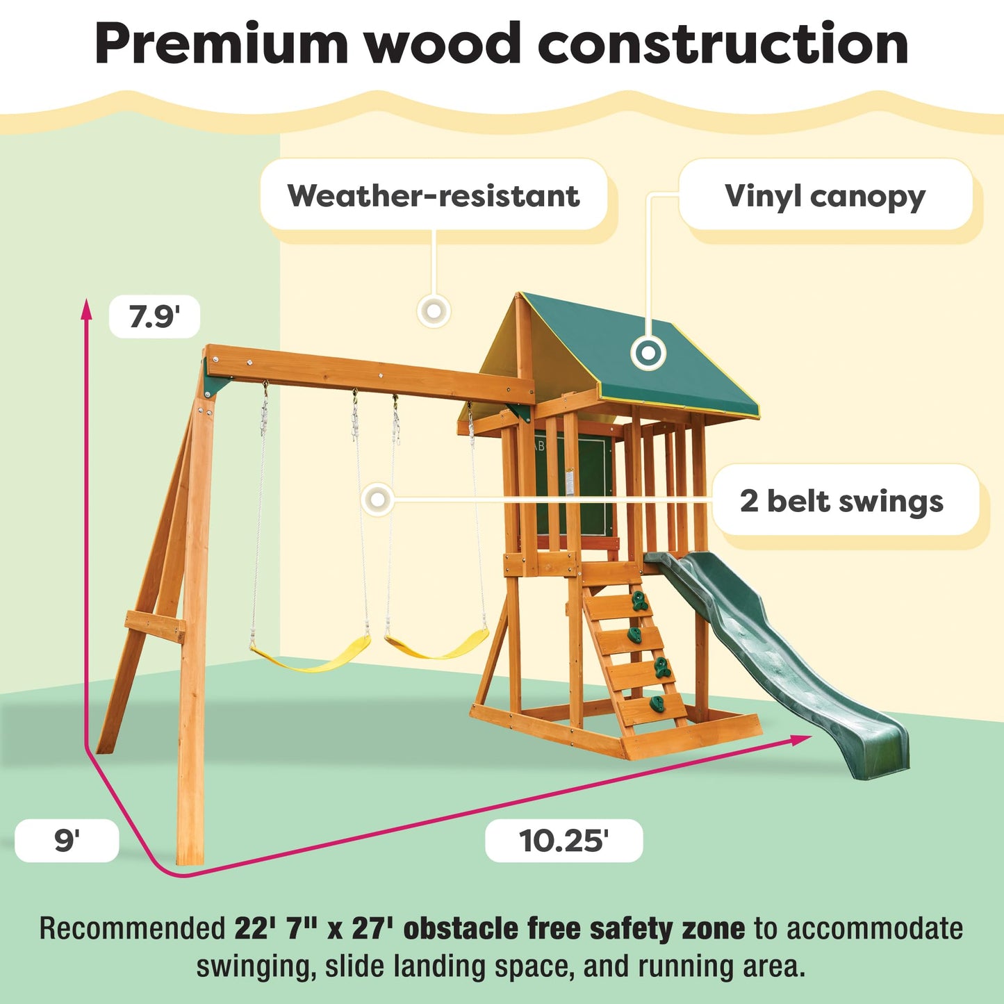 KidKraft Appleton Wooden Swing Set, (Amazon Exclusive)