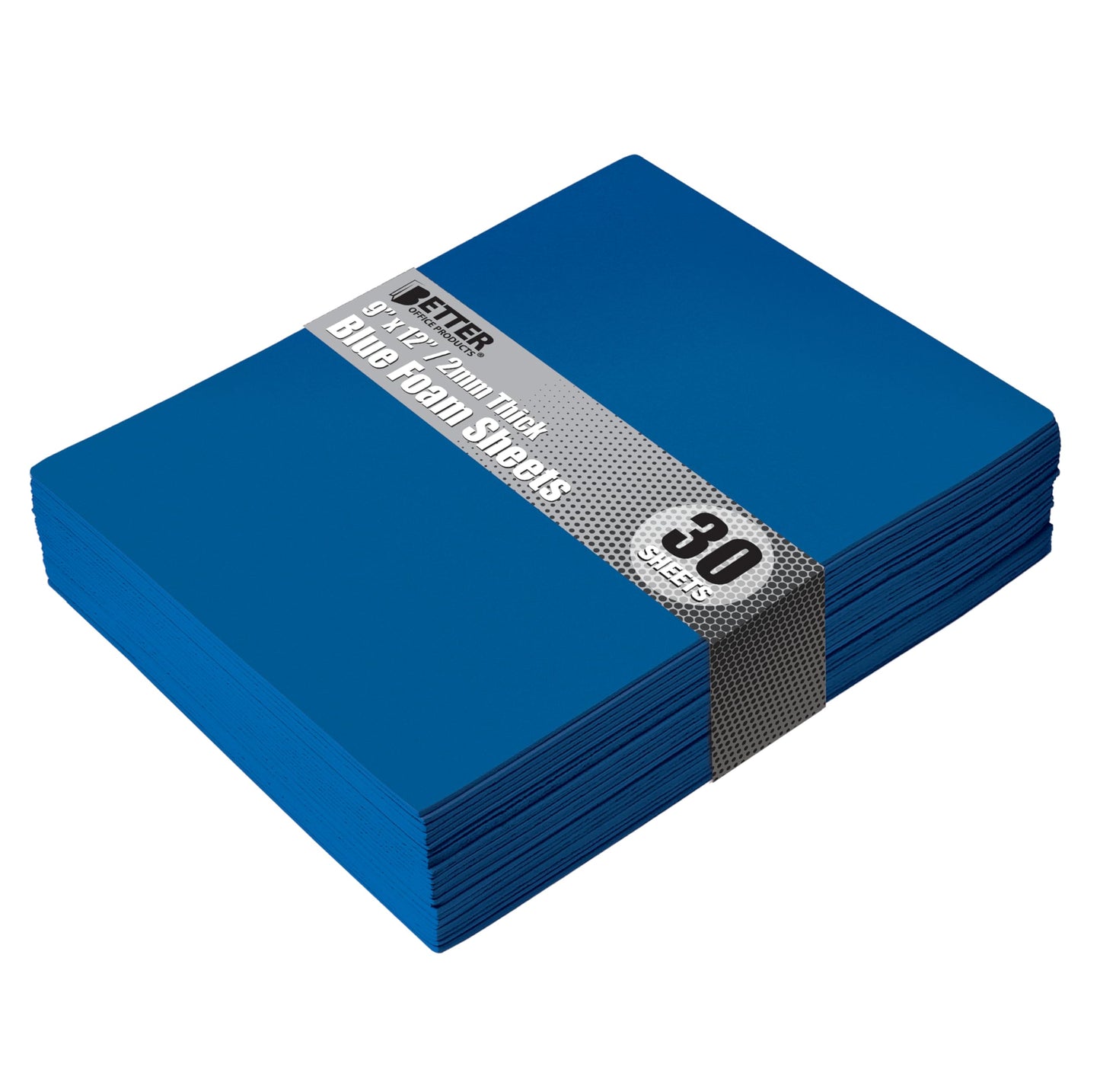 Better Office Products Blue EVA Foam Sheets, 30 Pack, 2mm Thick, 9 x 12 Inch, Blue Color, for Arts and Crafts, 30 Sheets Bulk Pack