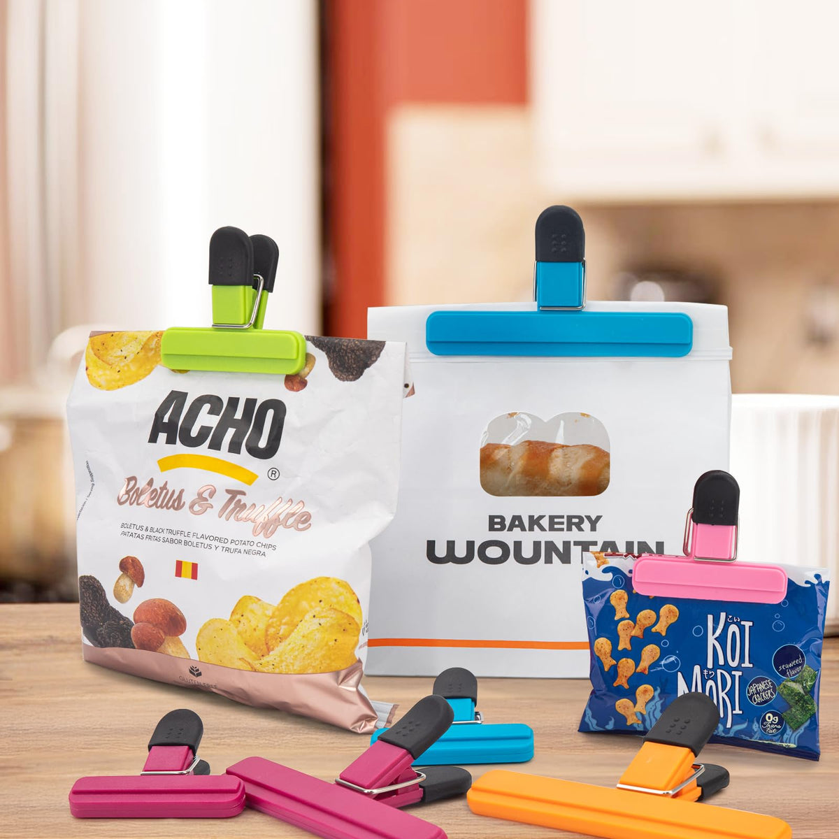 6 Pack Large Chip Bag Clips (6 Count)