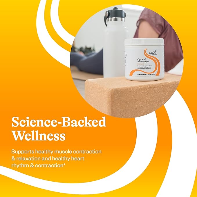 Seeking Health Optimal Electrolyte Powder, Orange Flavor, Healthy Energy and Endurance Support, Promotes Hydration and Healthy Muscles, Vegan and Vegetarian (30 Servings)*