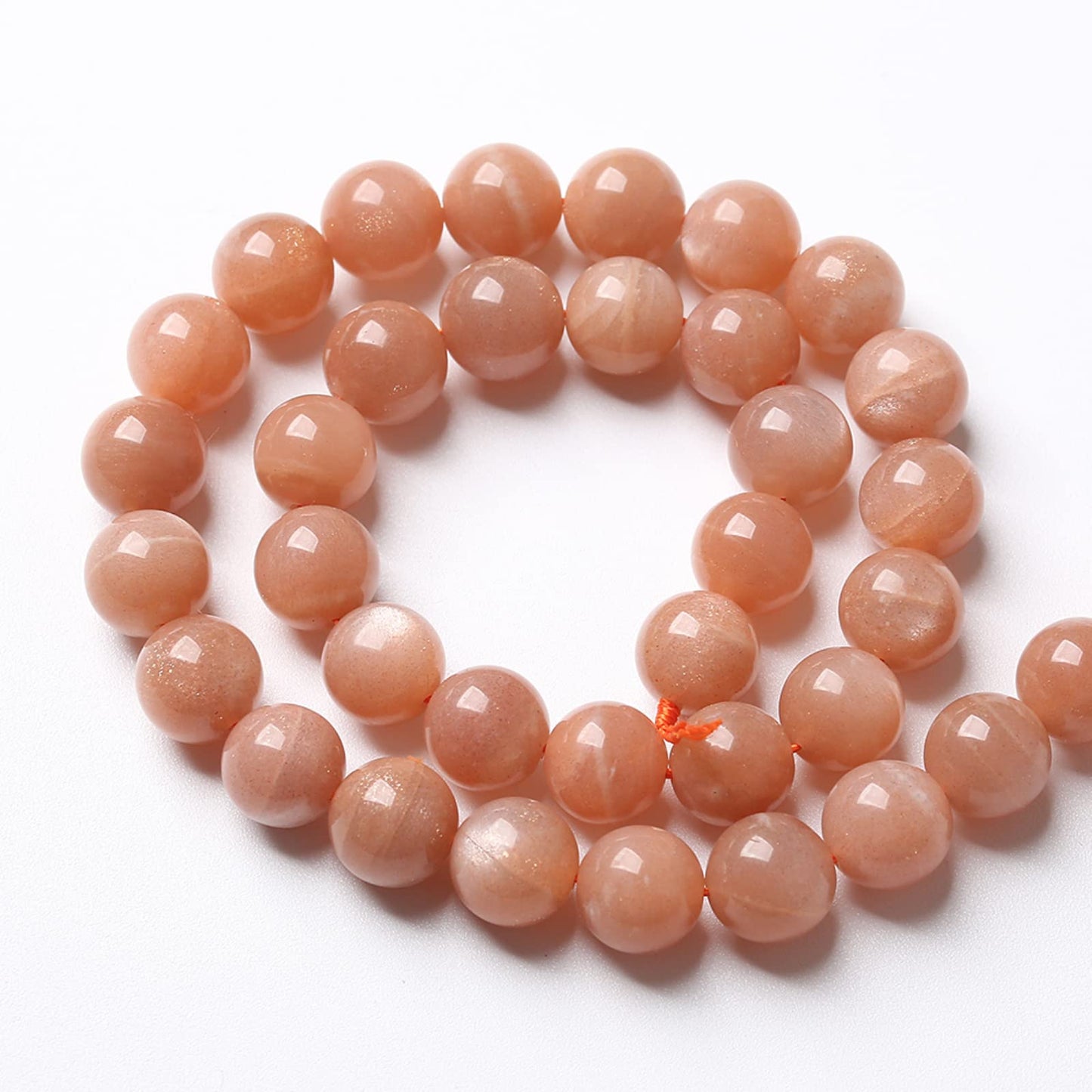 6MM 60PCS Natural Stone Sunstone Gemstone Loose Beads for Jewelry Making DIY Bracelet Crystal Beads