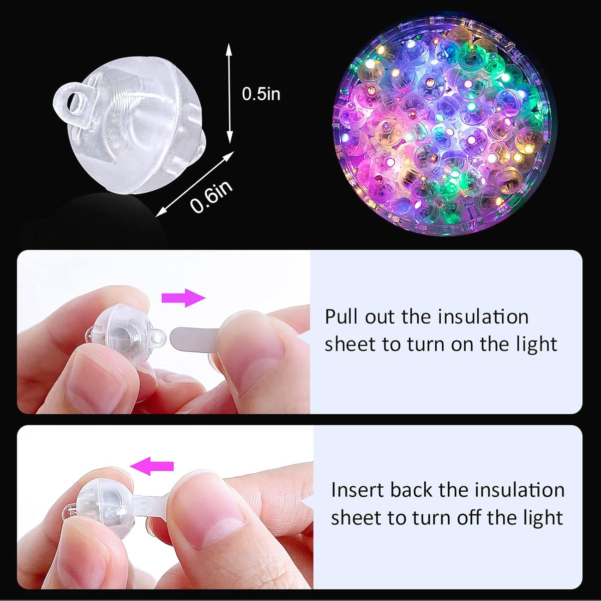 ZGWJ 100PCs Flash Mini Led Lights for Paper Lantern, Led Balloons Light up Balloons for Neon Party Lights Easter Eggs Christmas Halloween Birthday Party Wedding Decoration