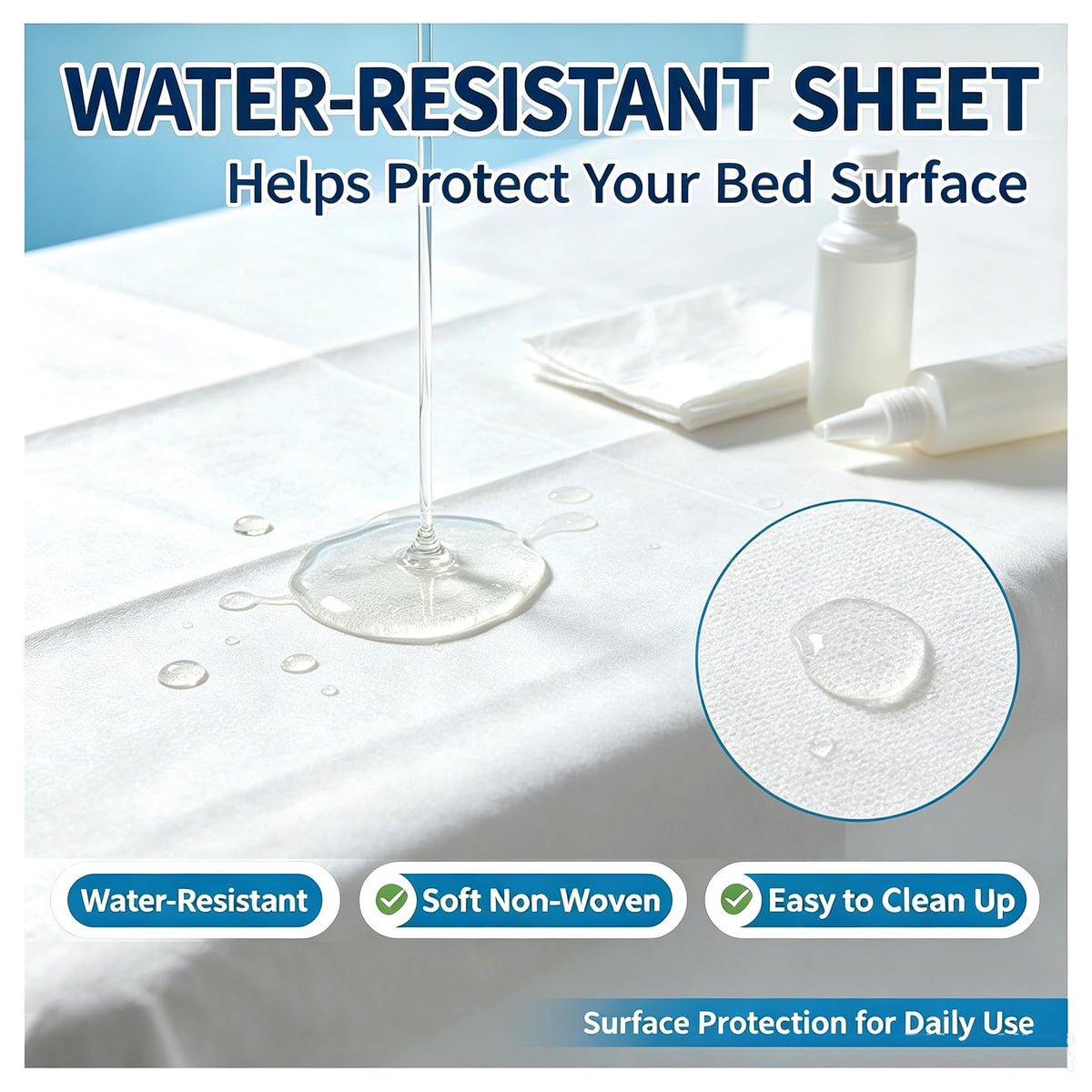 50 PCS Massage Table Sheets Disposable Spa Bed Cover 75"x31" Oil (50 Count)