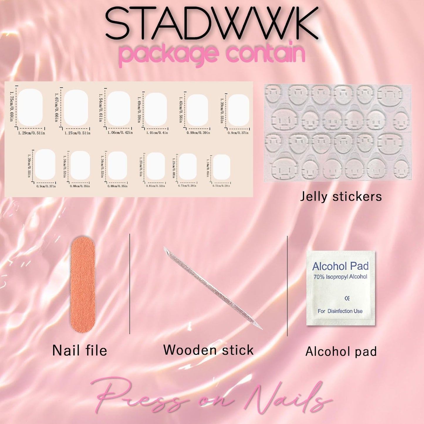 Pink Press on Nails Short Square Fake Nails with Palm Tree Designs Nails Press ons Ombre Glue on Nails Glossy Acrylic Nails Summer Stick on Nails for Women 24Pcs