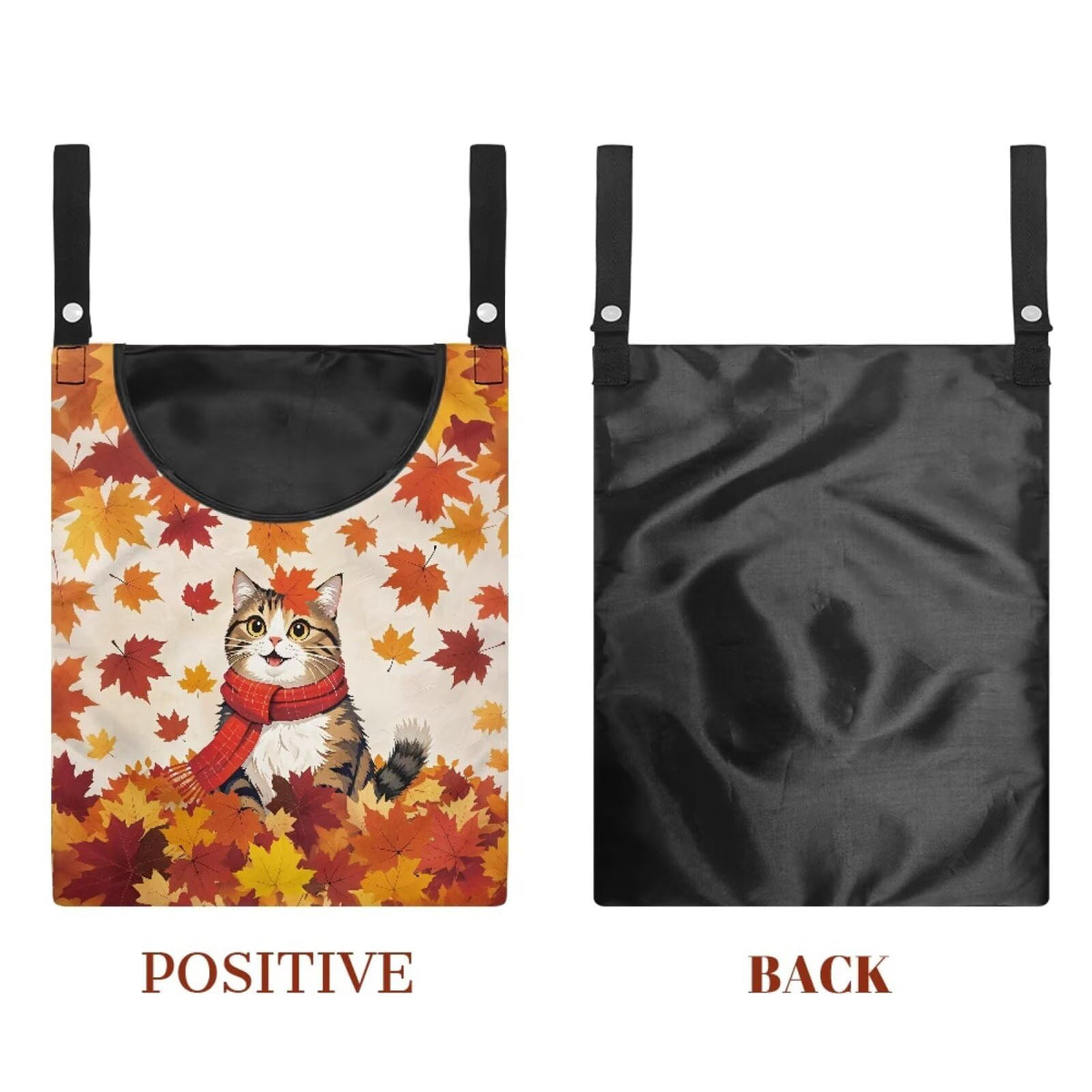 Fall Cat Clothespin Bag Space
