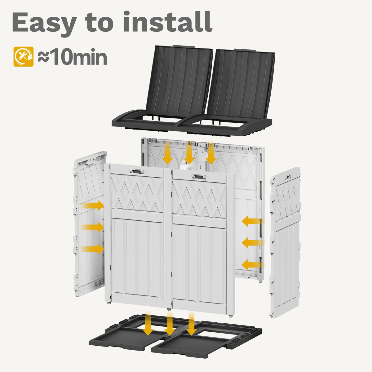 72 Gallon Dual Outdoor Trash Can