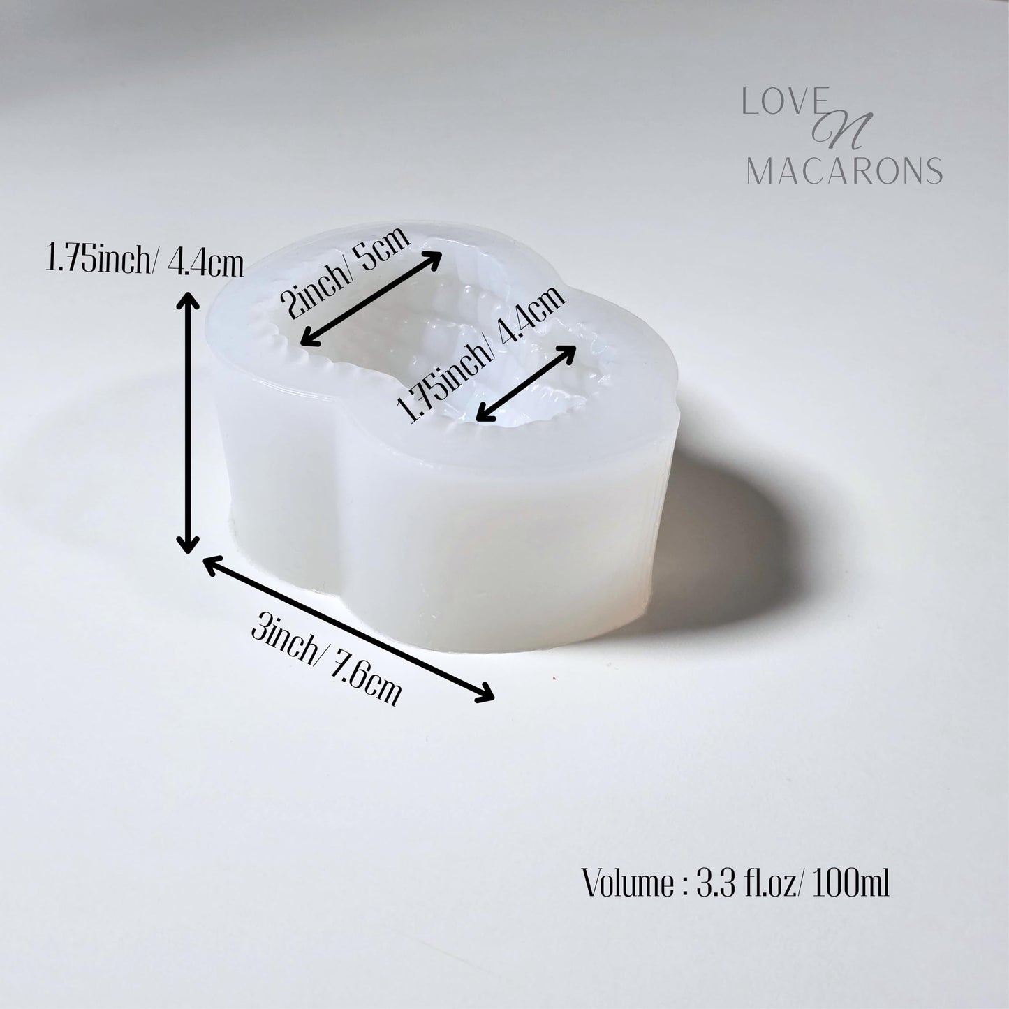 Love N Macarons Realistic Peanut Silicone Mold, Food-Grade BPA-Free, 3x1.75 Inch, 100ml, for Chocolate, Mousse, Candle Making Baking Tool for Viral Fruit-Shaped Pastries Bakery Supply