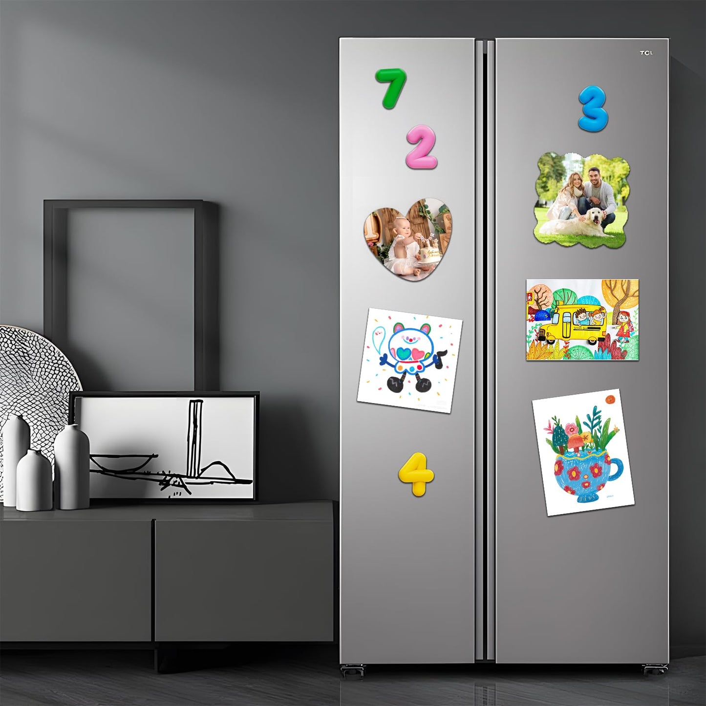 NIUBIKLUS Non Adhesive Magnetic Sheets, 8.5''x11'', 6PCS, Flexible Magnetic Sheets for Craft & Dies Storage, Making Fridge Magnets, Printable