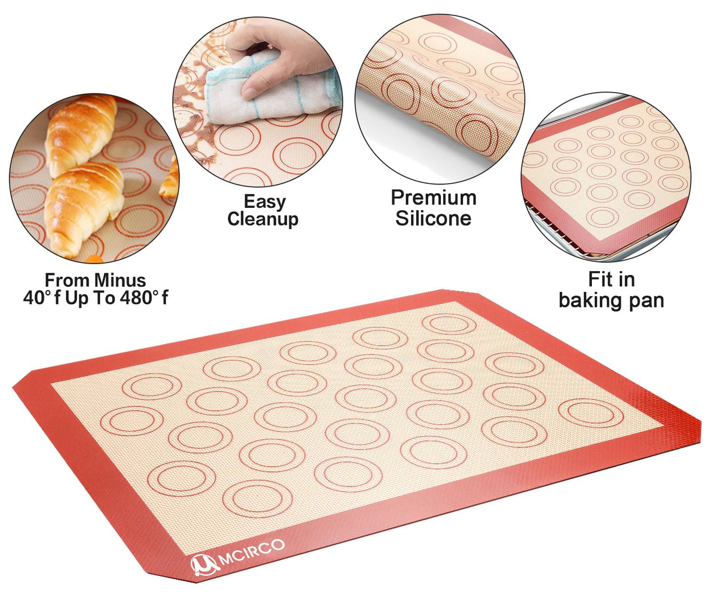 Stainless Steel Baking Sheet Tray Cooling Rack with Silicone Baking Mat Set, Cookie Pan with Cooling Rack, Set of 6 (2 Sheets + 2 Racks + 2 Mats), Size 16 x 12 x 1 Inch, Easy Clean