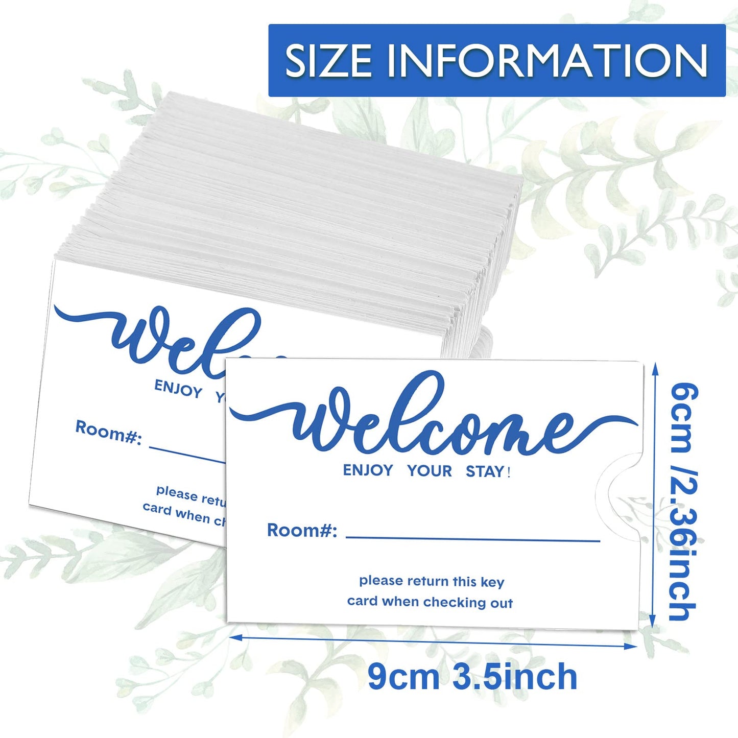 Outus 1000 Pcs Hotel Key Card Envelope Key Card Holder Sleeves Keycard Envelope Sleeve Enjoy Your Stay Keycard Cover for Hotel, 2.4 x 3.5 Inch