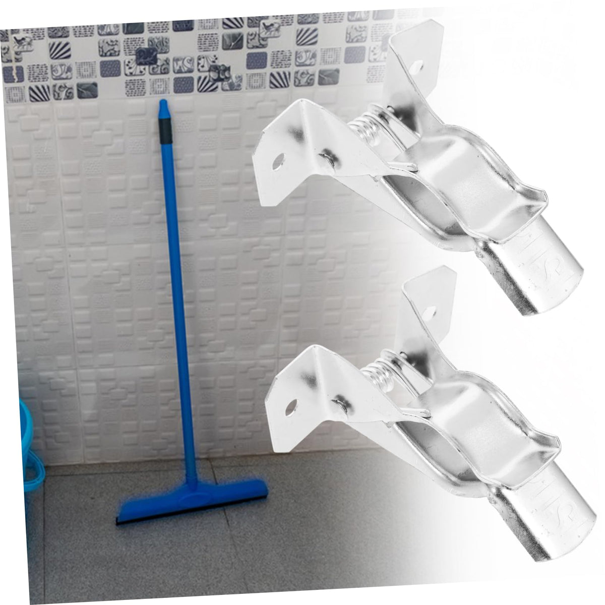 10pcs Broom Mop Holder Wall Mount Organizer Wall Mounted Mop Gripper for Laundry Room