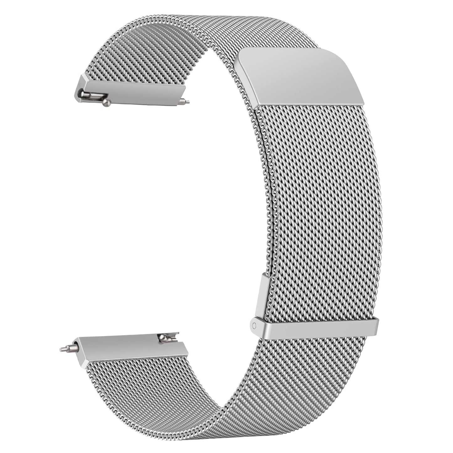 Vanjua 22mm Watch Band for Women Men, 22mm Quick Release Stainless Steel Metal Mesh Loop Adjustable Magnetic Replacement Wristbands Straps Bands