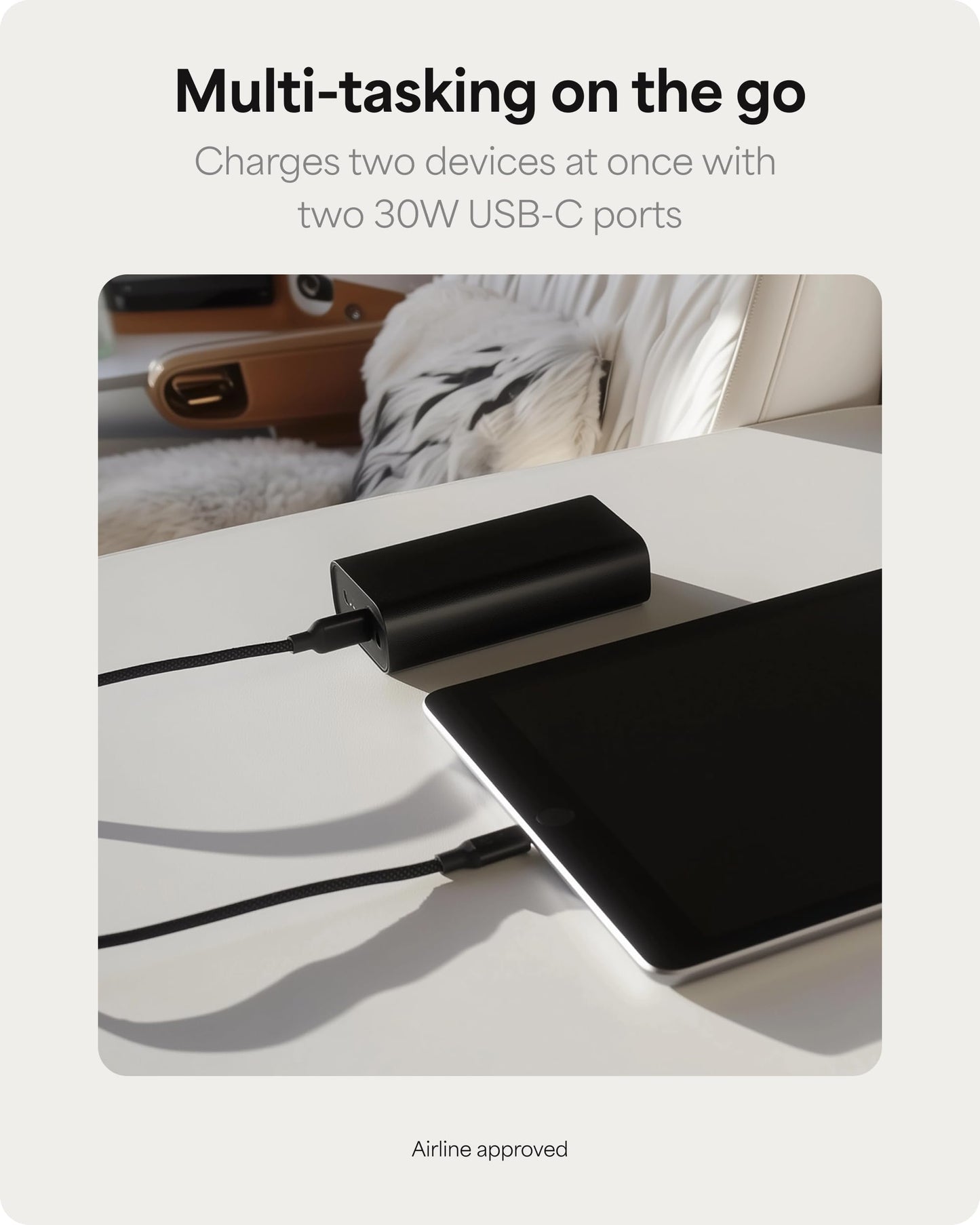 Mophie Powerstation Fast 10,000mAh Power Bank | Faster Charging | 30W, Multi-Device