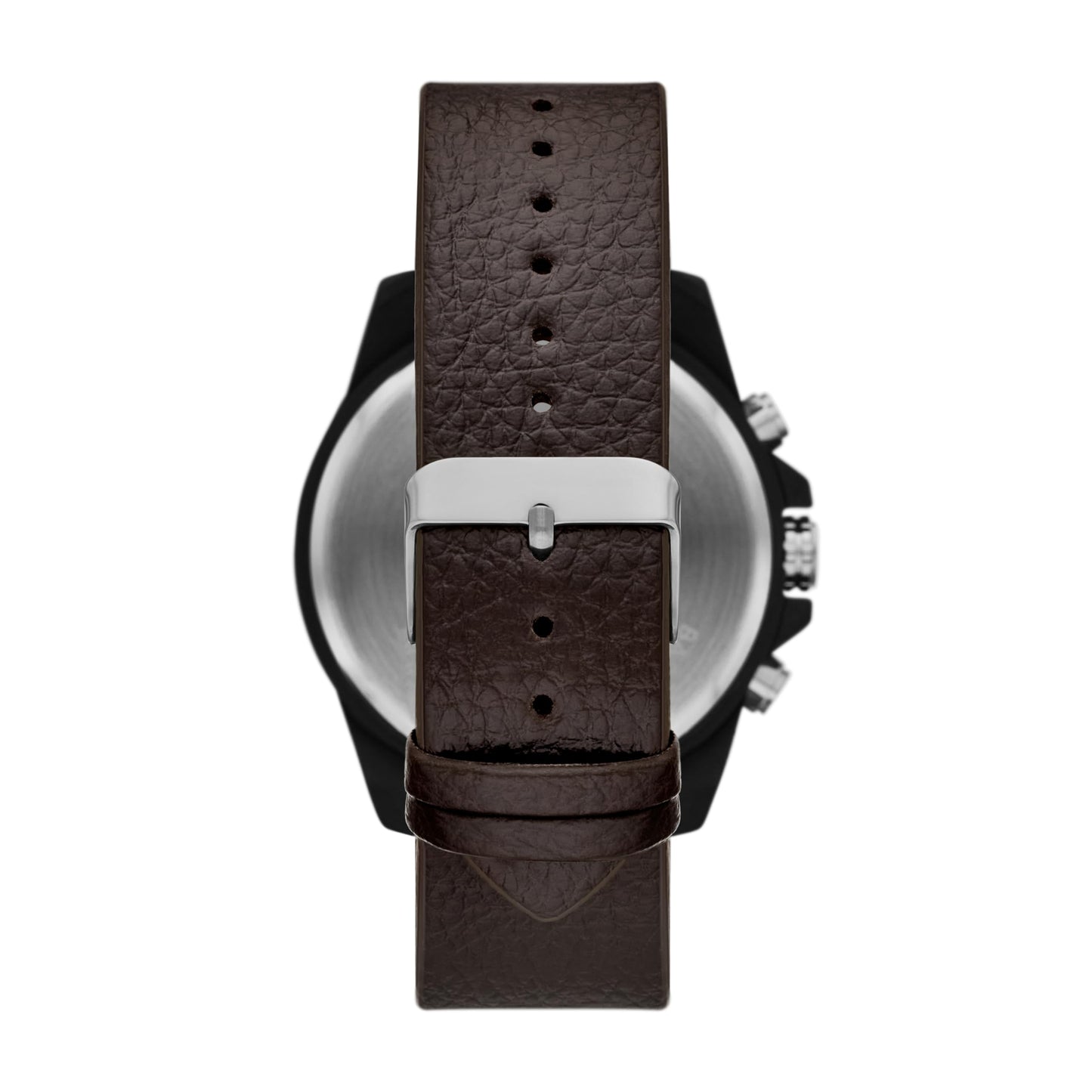 Folio Men's Black and Brown Vegan Leather Strap Watch, Bracelet and Accessories Gift Set (Model: FMDFL6049)
