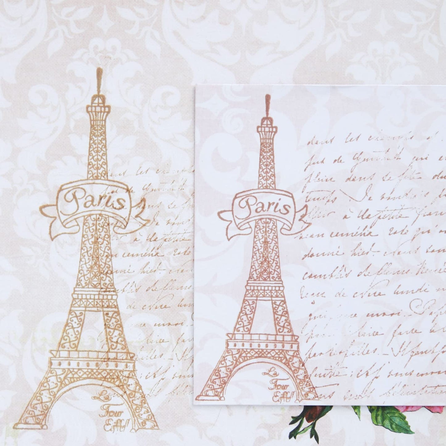 Paper Junkie Stationery Set - 7.25 x 10.2 In, Gold, 60 Sheets & 30 Envelopes - Letter Paper & Envelopes - Vintage Paper Designs