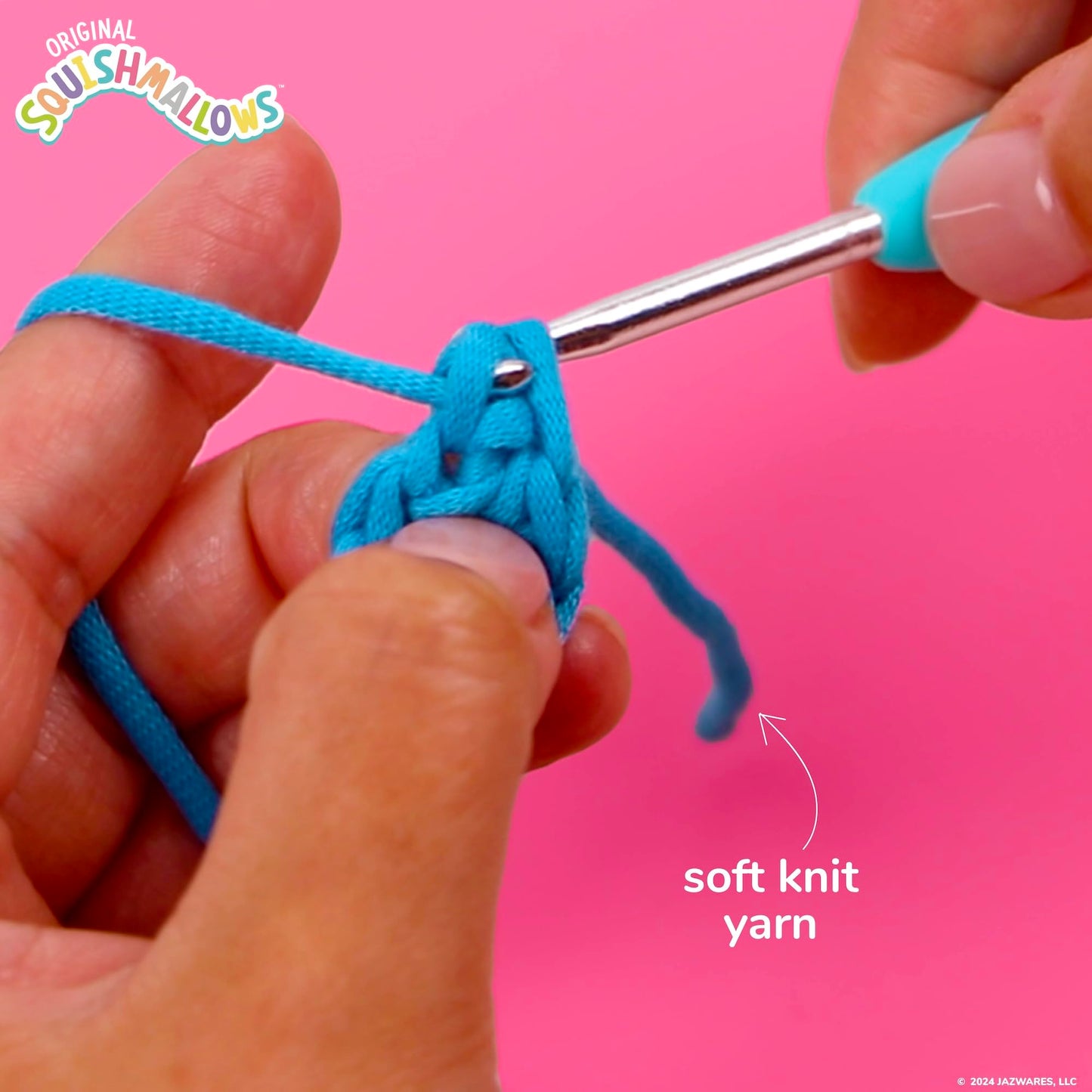 Original Squishmallows Bebe the Bluebird Crochet Kit, Includes Yarn, Crochet Hook, Starter Hooks, Step-By-Step Tutorials, Exclusive Crochet Kit For Beginners, DIY Craft, Crochet Kits, Great Teen Gifts