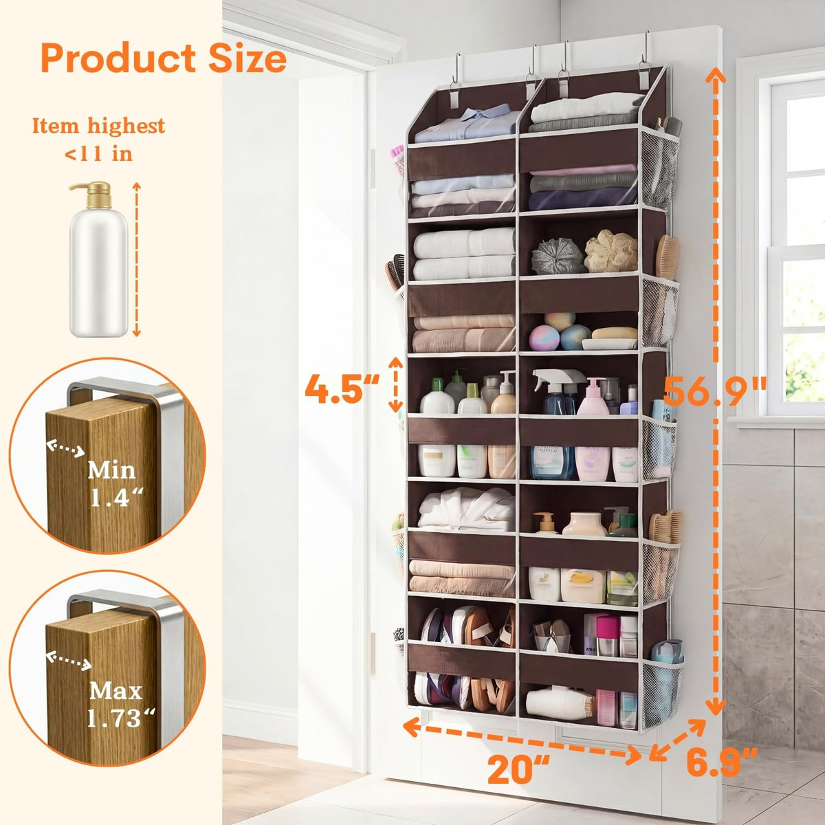 Over the Door Organizer 5 Tiers
