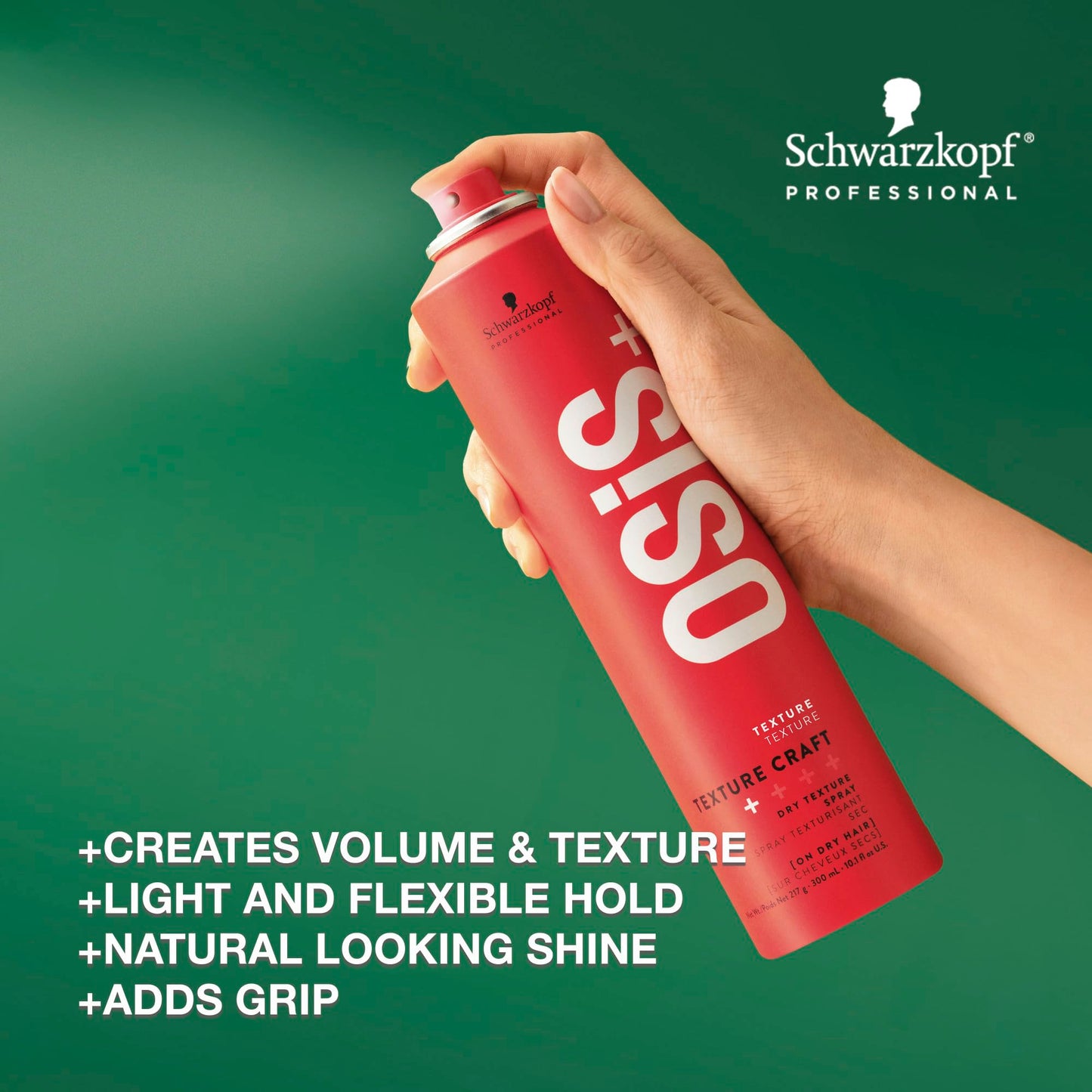 OSiS+ Texture Craft, 9 oz (2 Pack) – Volumizing Dry Texture Spray - Root Lift with Natural Feel and Shine – Lightweight Hair Styling Product – Brushes Out Easily